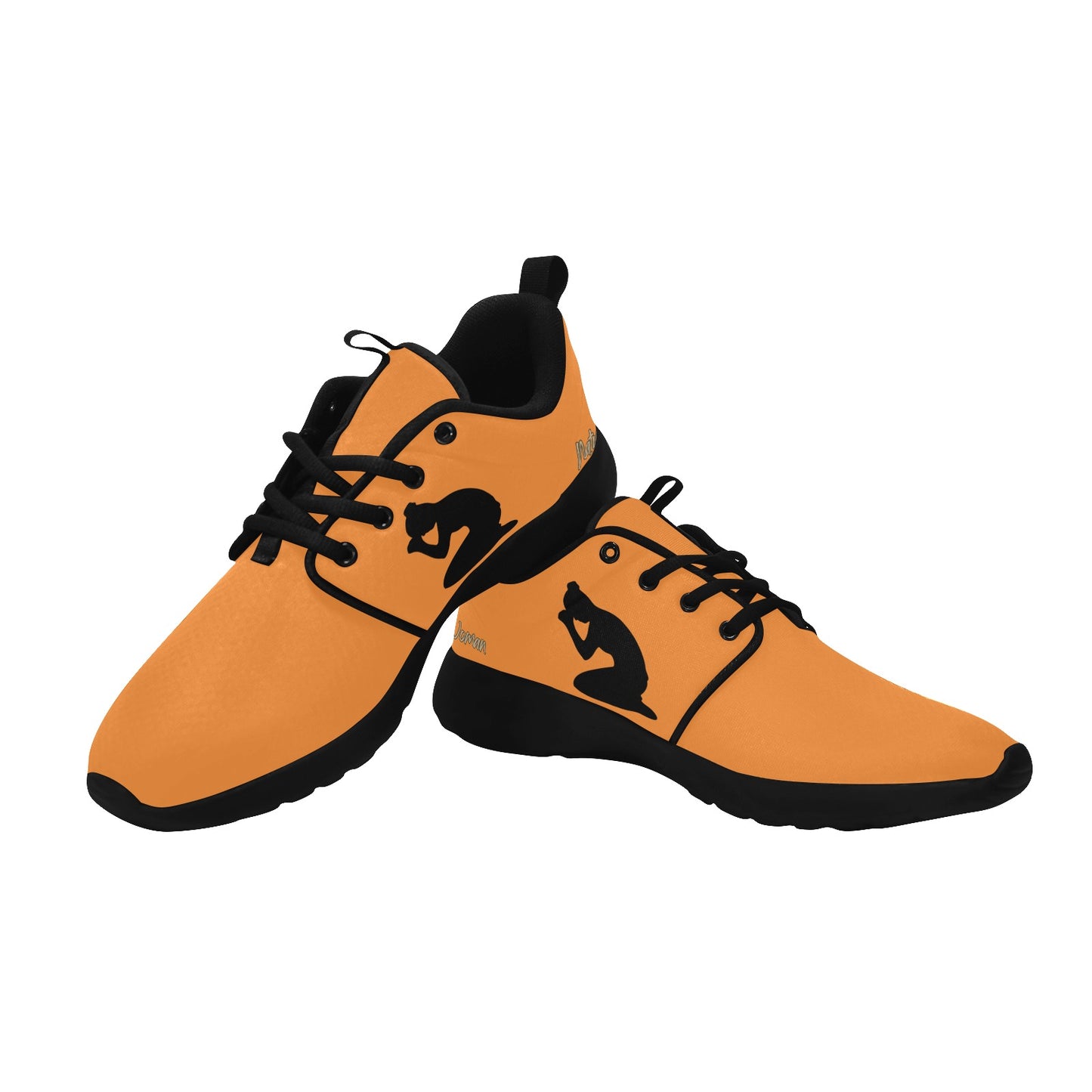 Natural Woman PRAY (BL) ORANGE w/ Black Sole Sneakers