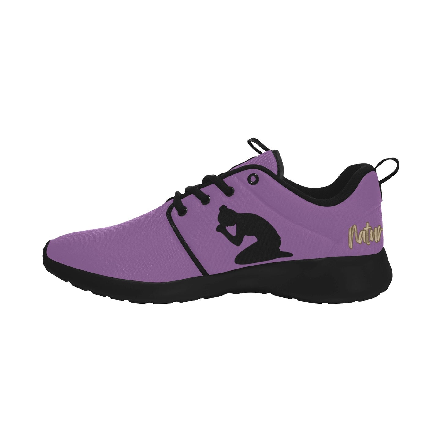 Natural Woman PRAY (BL) PURPLE w/ Black Sole Sneakers
