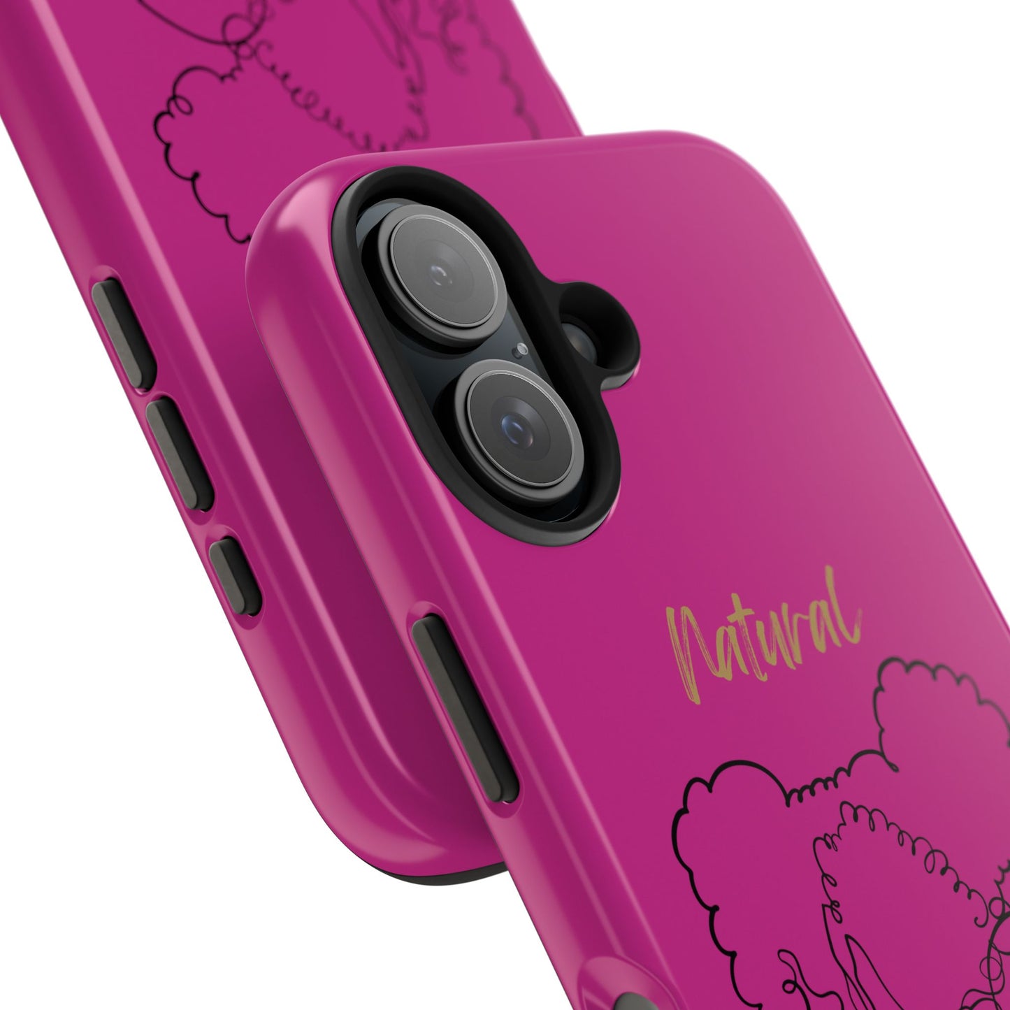 Natural Woman Twin Puffs (BL)Tough Phone Cases PINK
