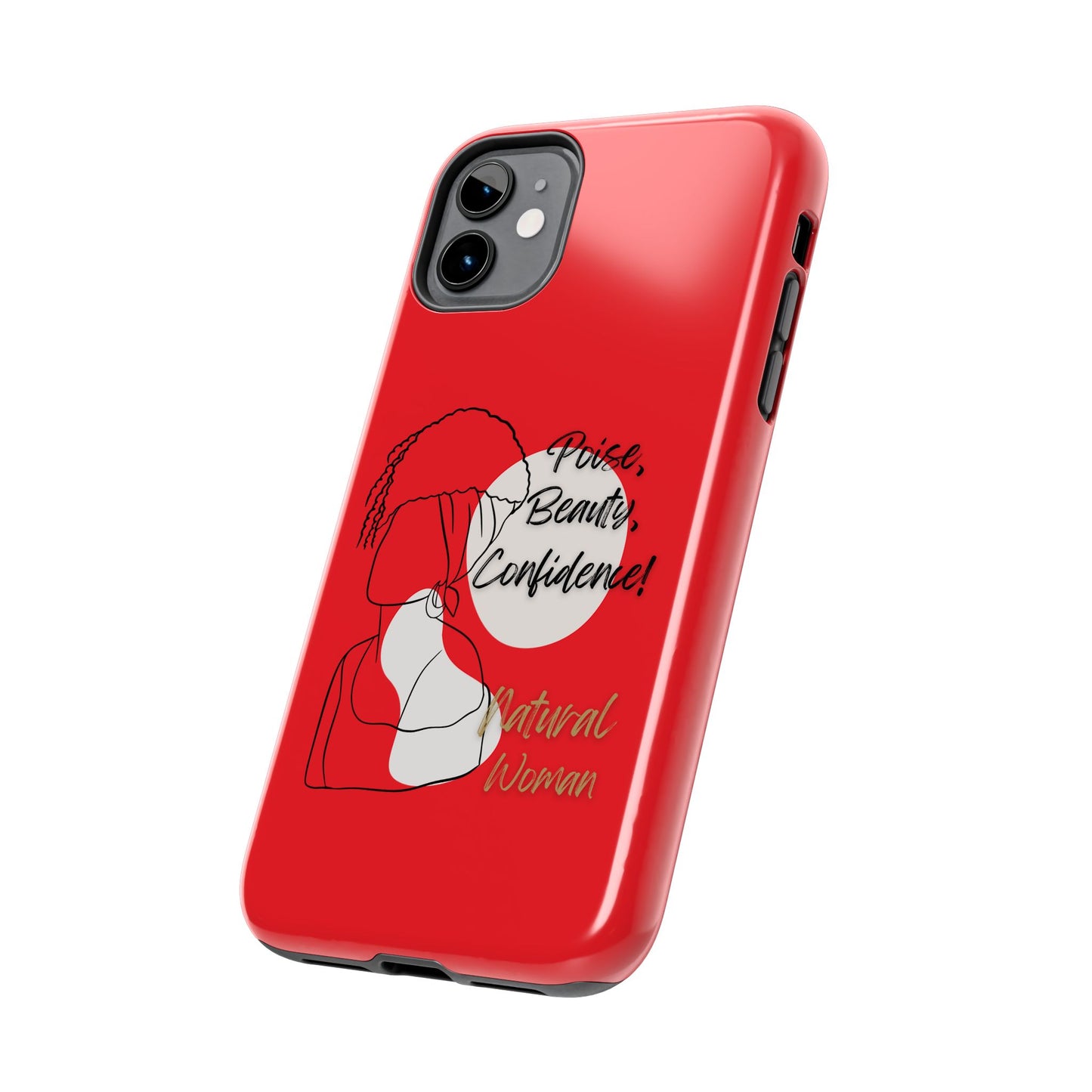 Natural woman Puff (BL)Tough Phone Cases RED