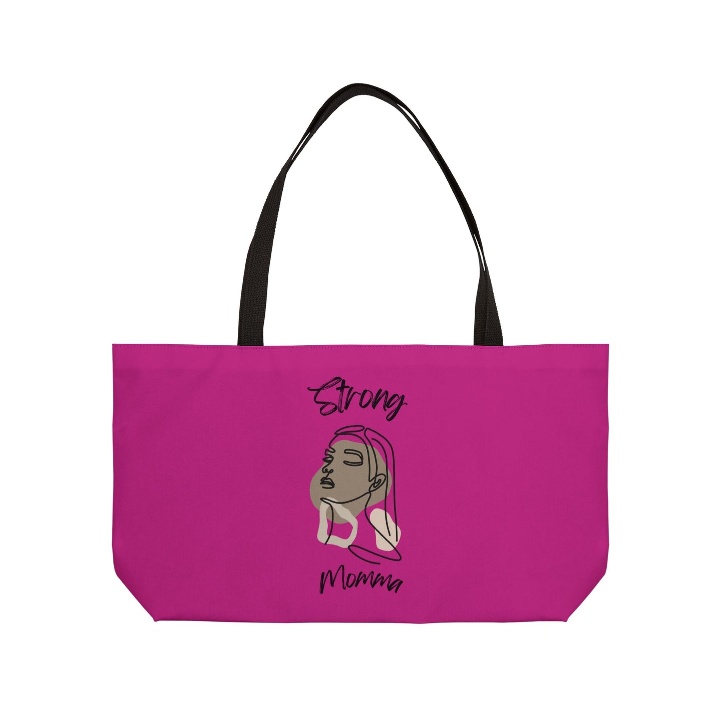 Strong Momma (BL) Weekender Tote Bag PINK