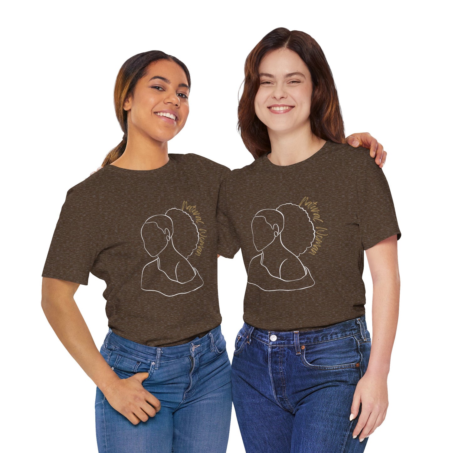 Natural Woman Behind Head Puff (WL) Short Sleeve T-Shirt