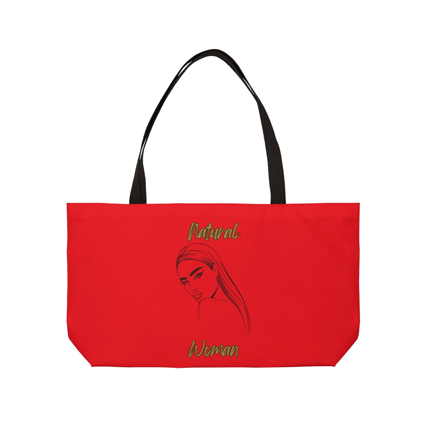 Natural Woman The Stare (BL) Weekender Tote Bag RED