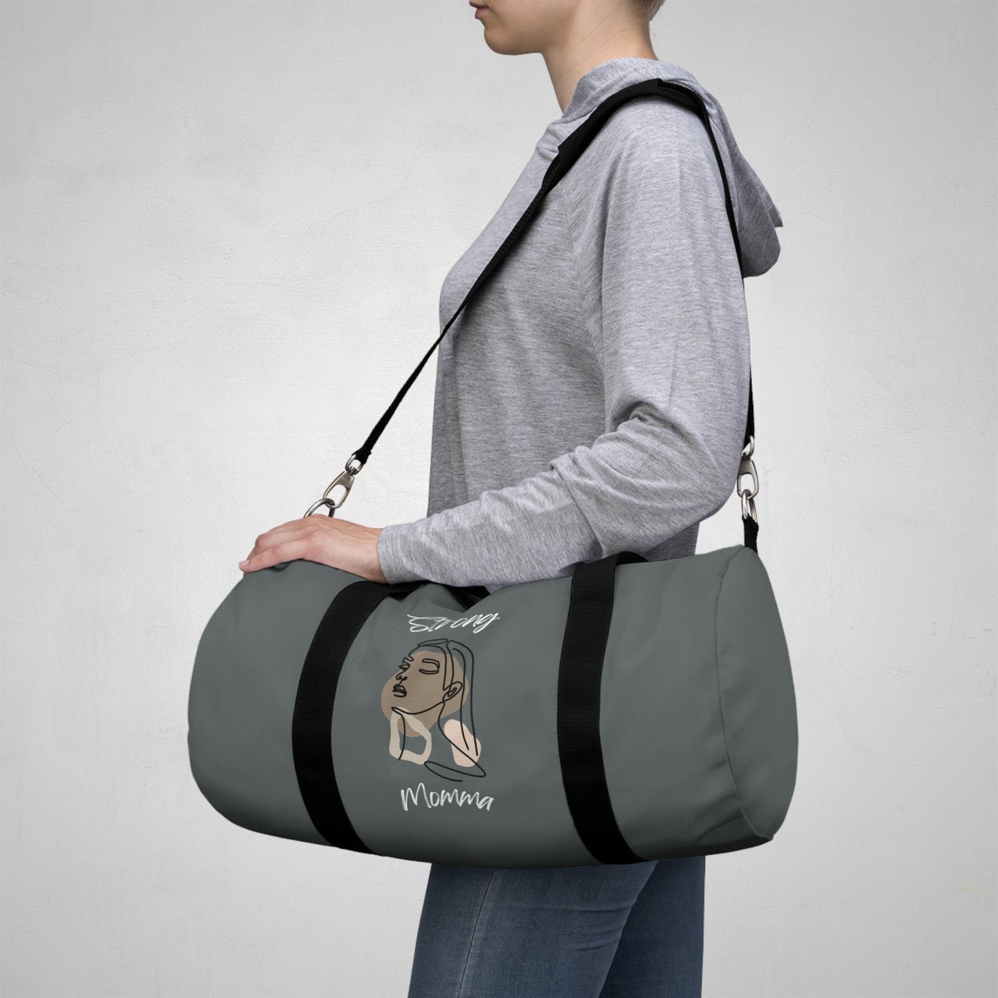 Strong Momma (WL) Duffel Bag DARK GREY