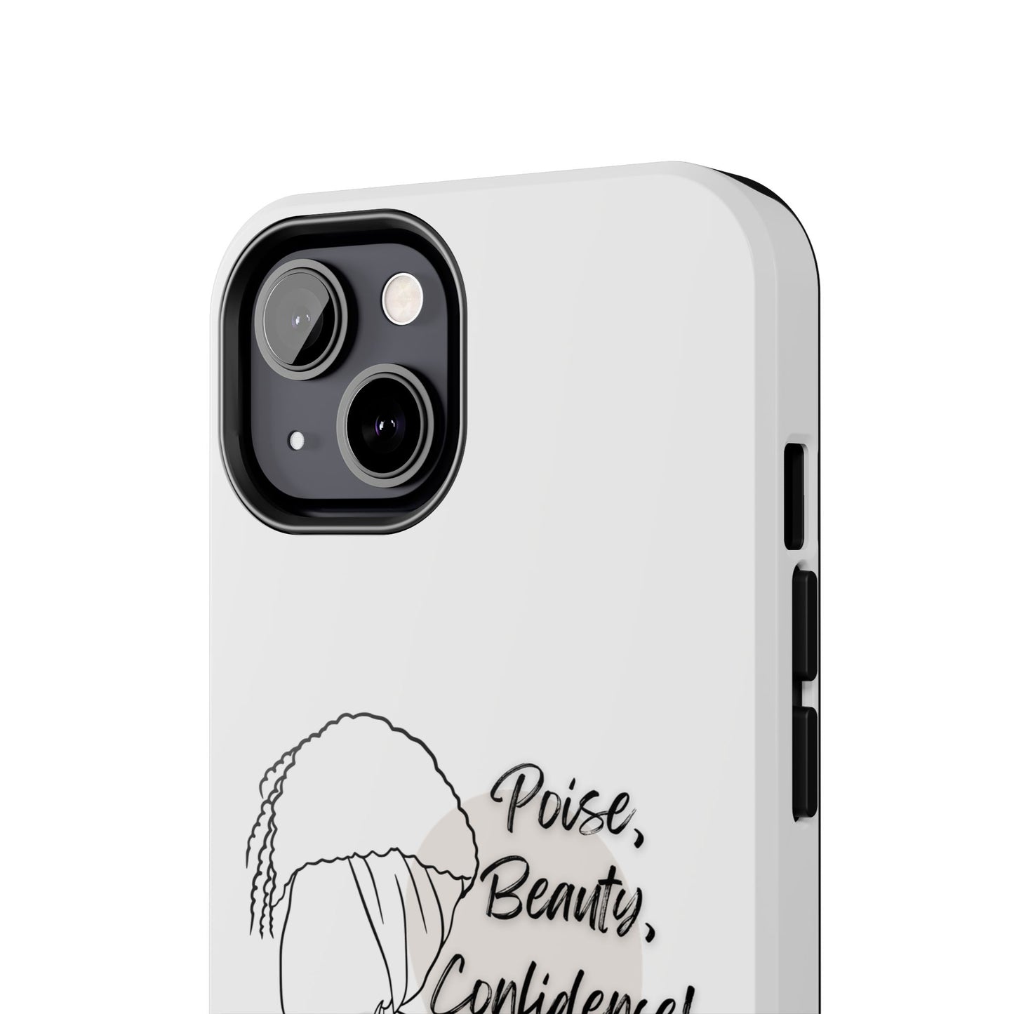 Natural woman Puff (BL)Tough Phone Cases WHITE
