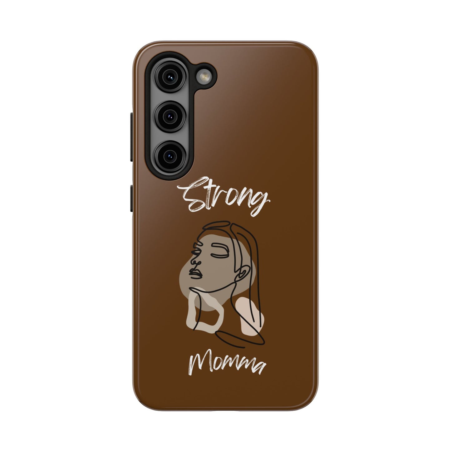 Strong Momma (WL) Tough Phone Cases BROWN
