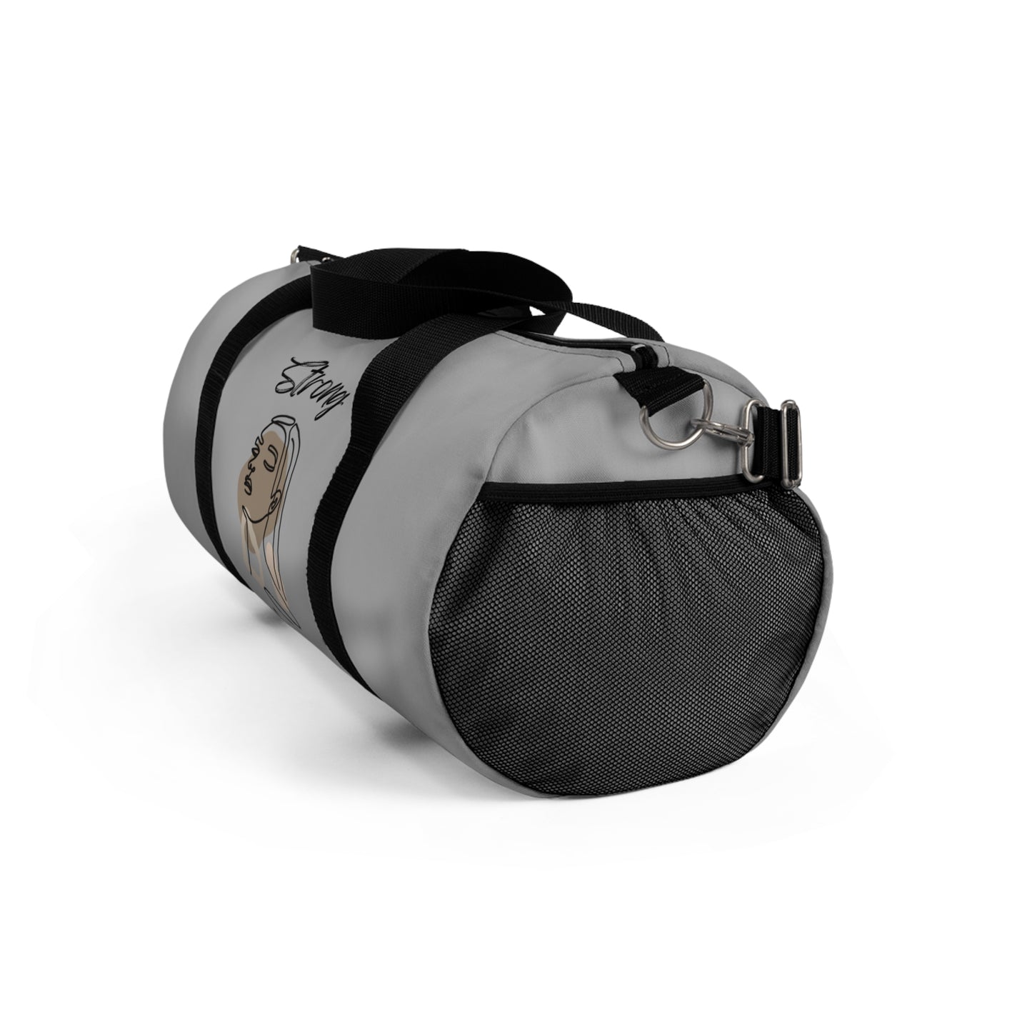 Strong Momma (BL) Duffel Bag LIGHT GREY