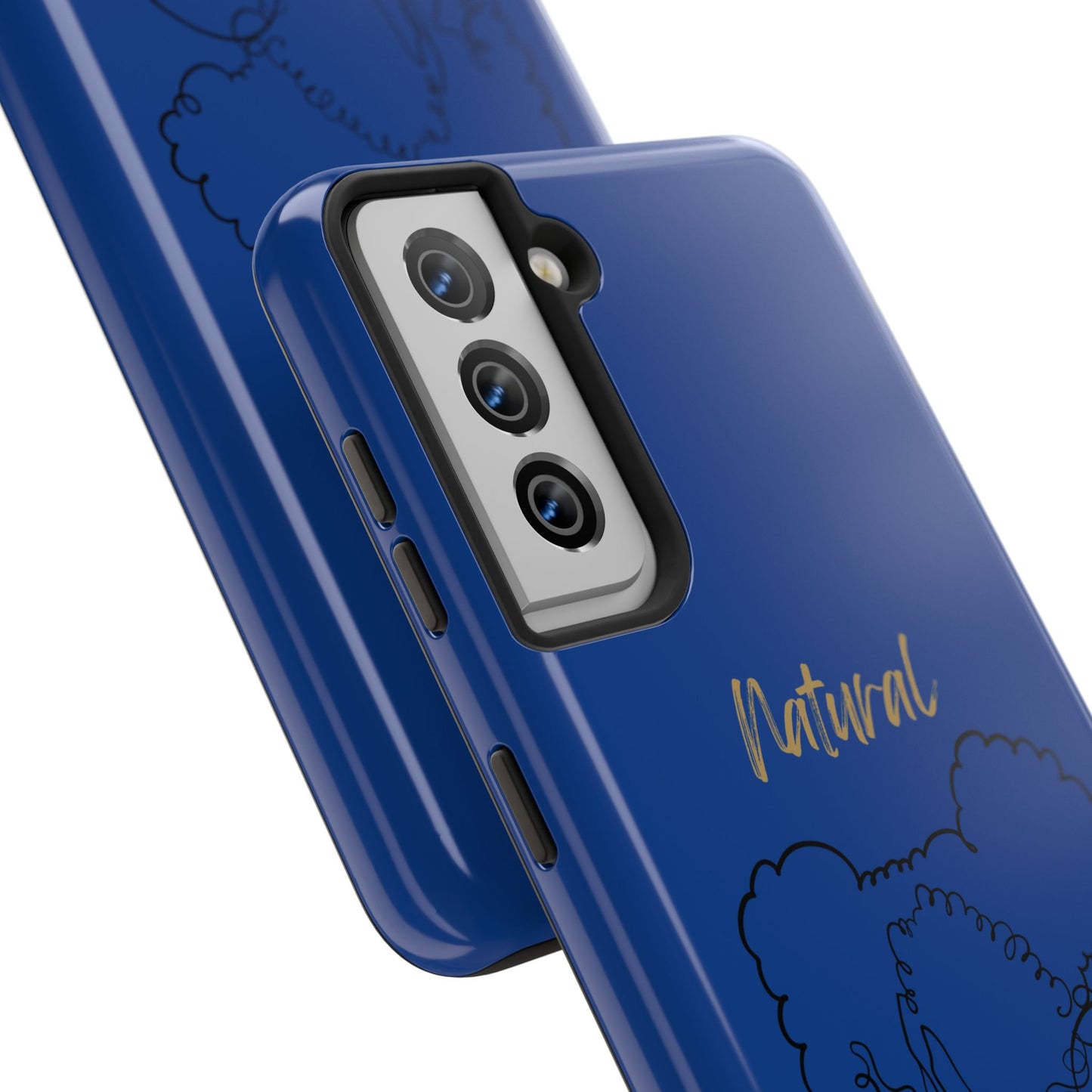 Natural Woman Twin Puffs (BL)Tough Phone Cases DARK BLUE