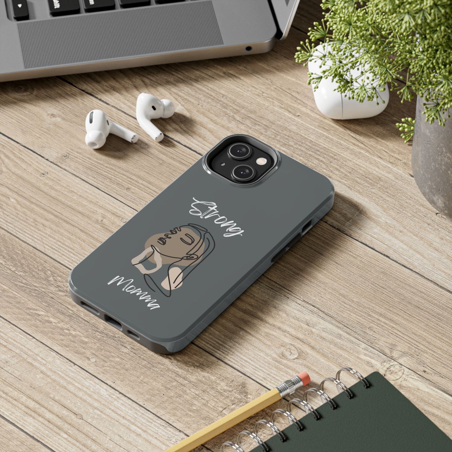 Strong Momma (WL) Tough Phone Cases DARK GREY