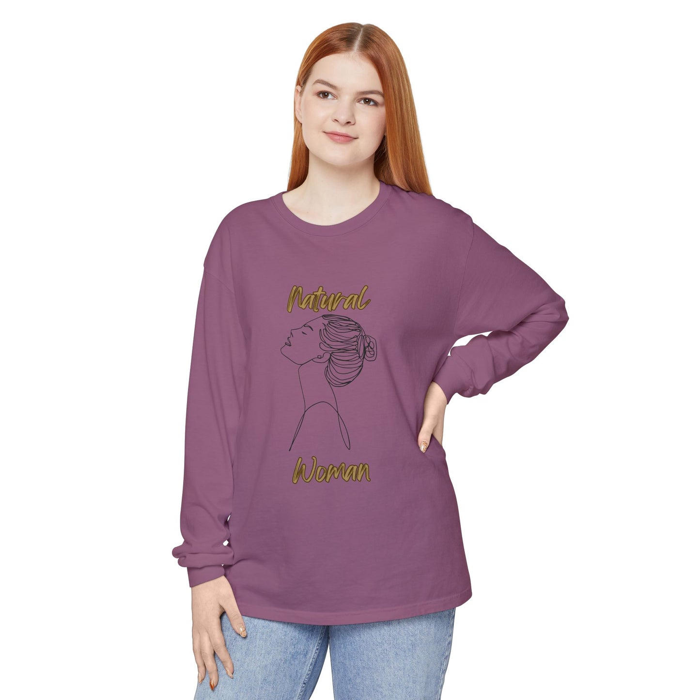 Natural Woman Wet Bun (BL) Long Sleeve T-Shirt