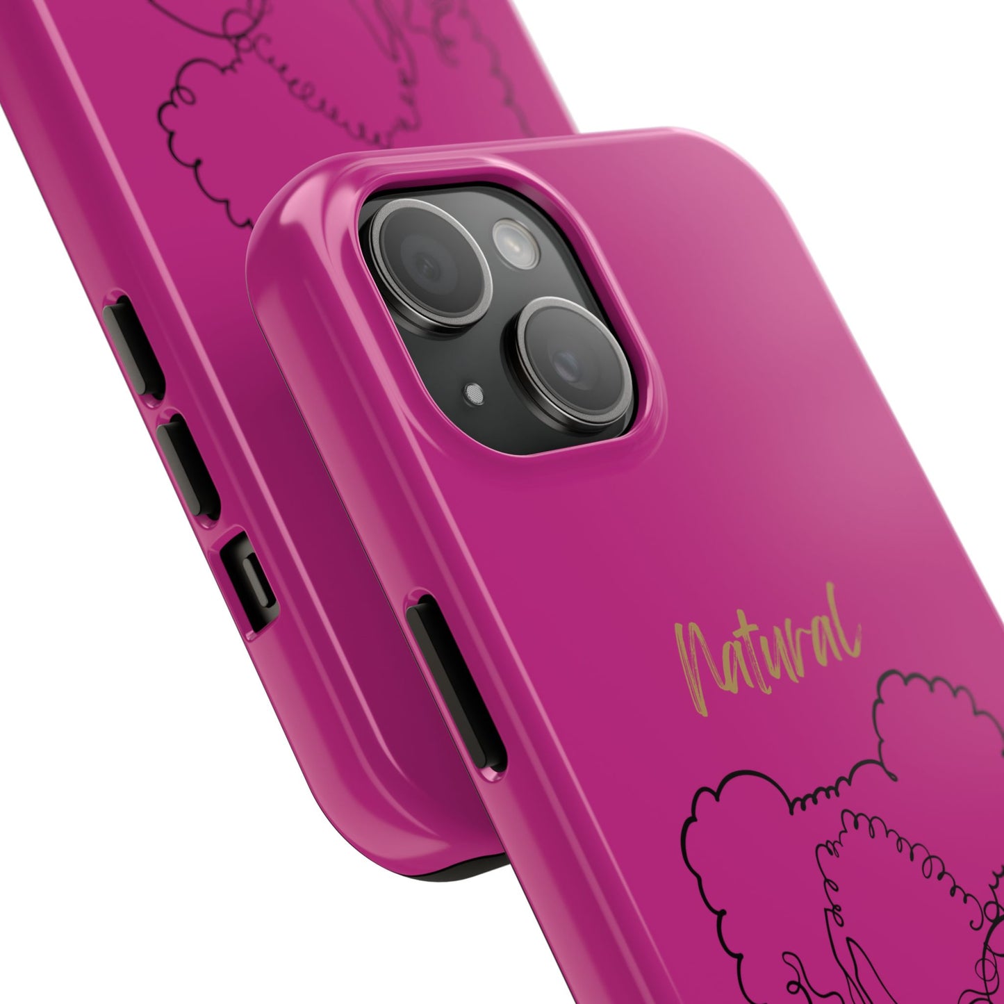 Natural Woman Twin Puffs (BL)Tough Phone Cases PINK
