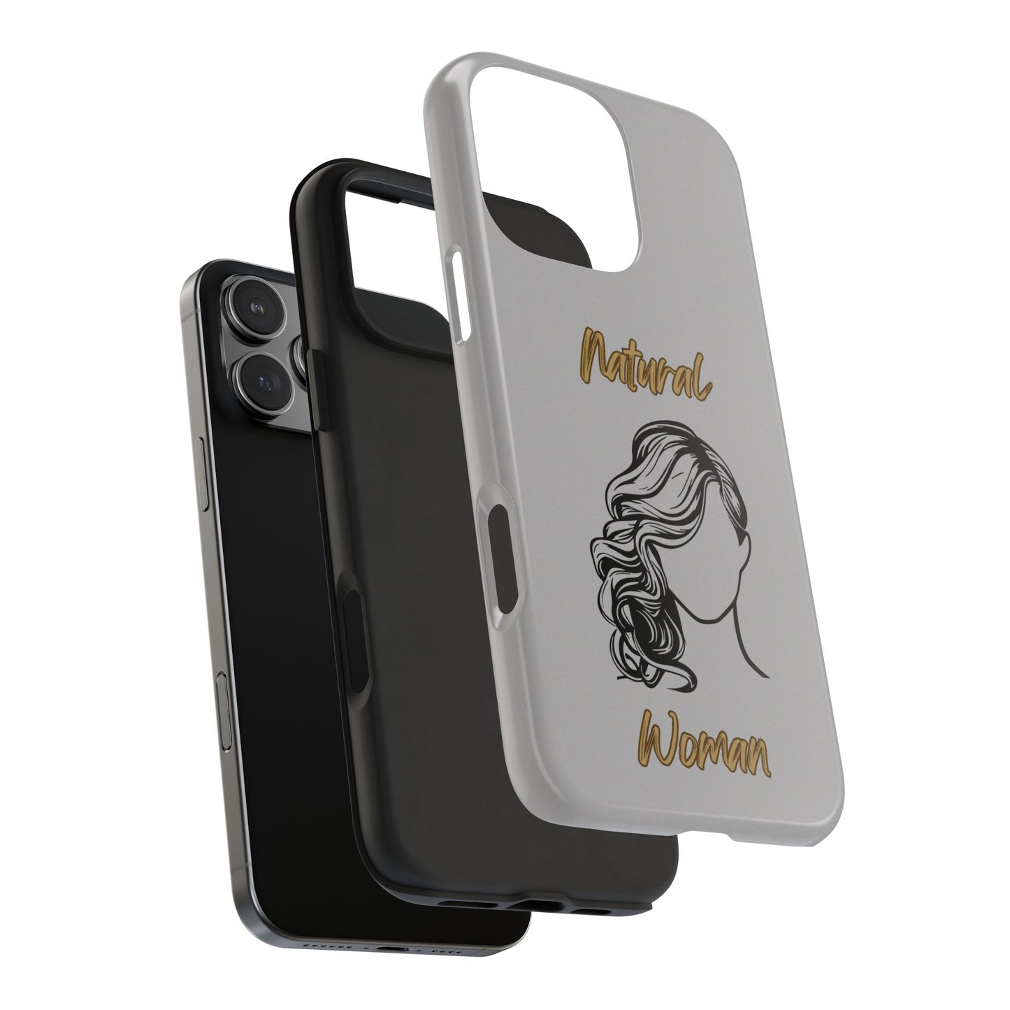 Natural Woman Long Curl (BL)Tough Phone Cases LIGHT GREY