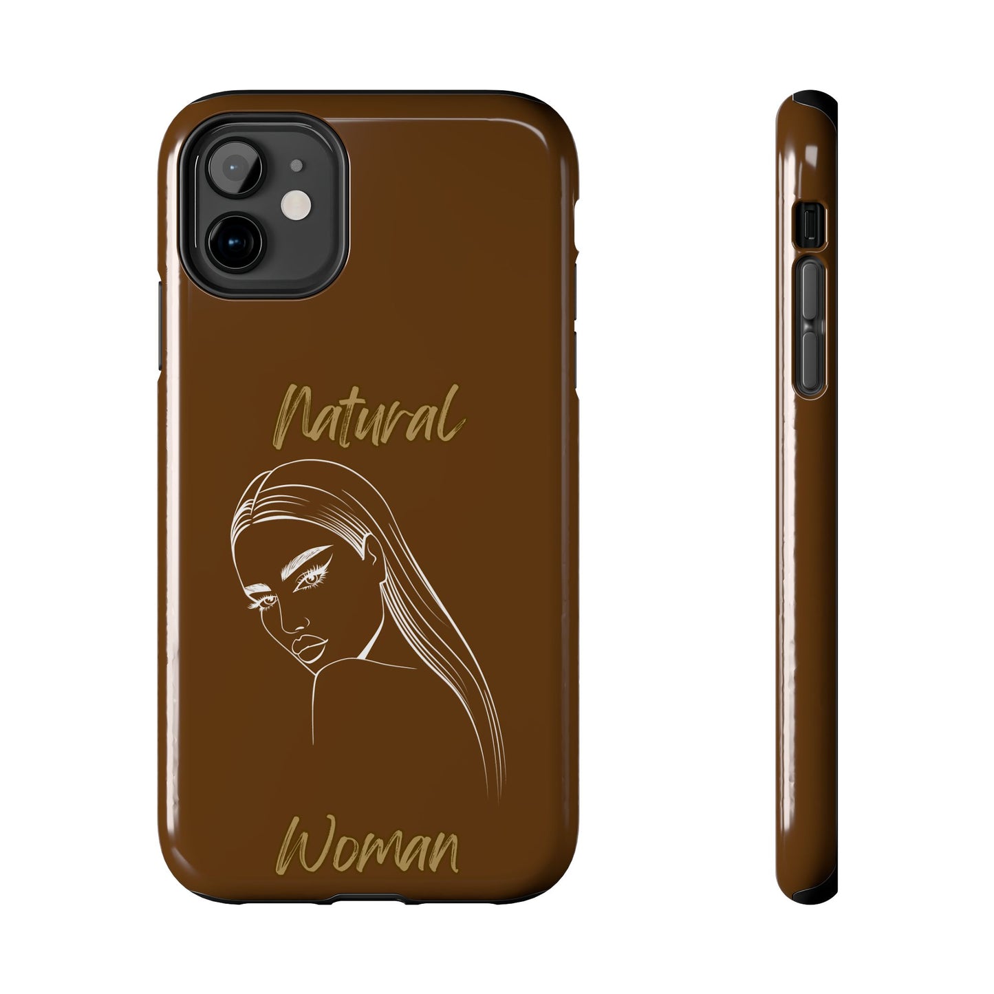 Natural Woman The Stare (WL) Tough Phone Cases BROWN