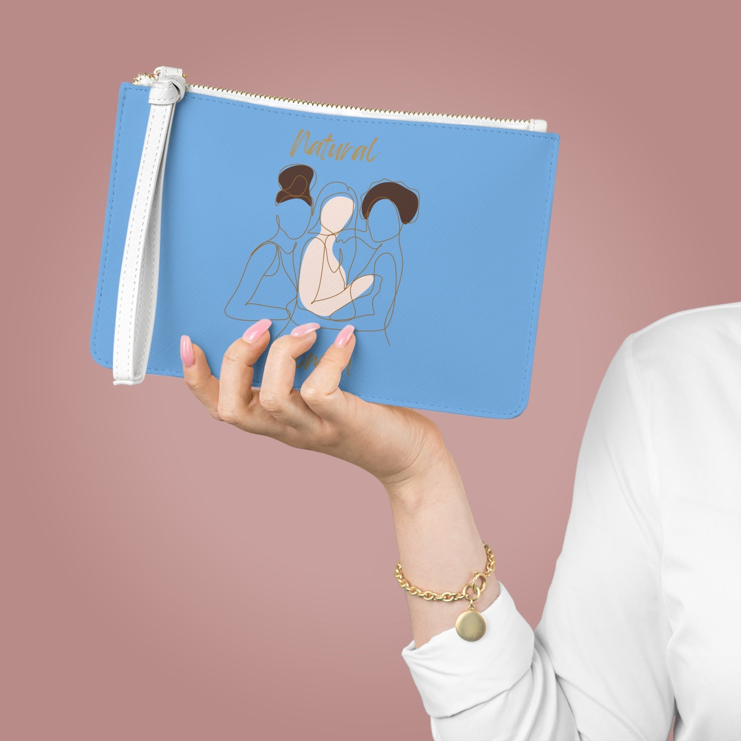 Natural Women Friends Clutch Bag LIGHT BLUE
