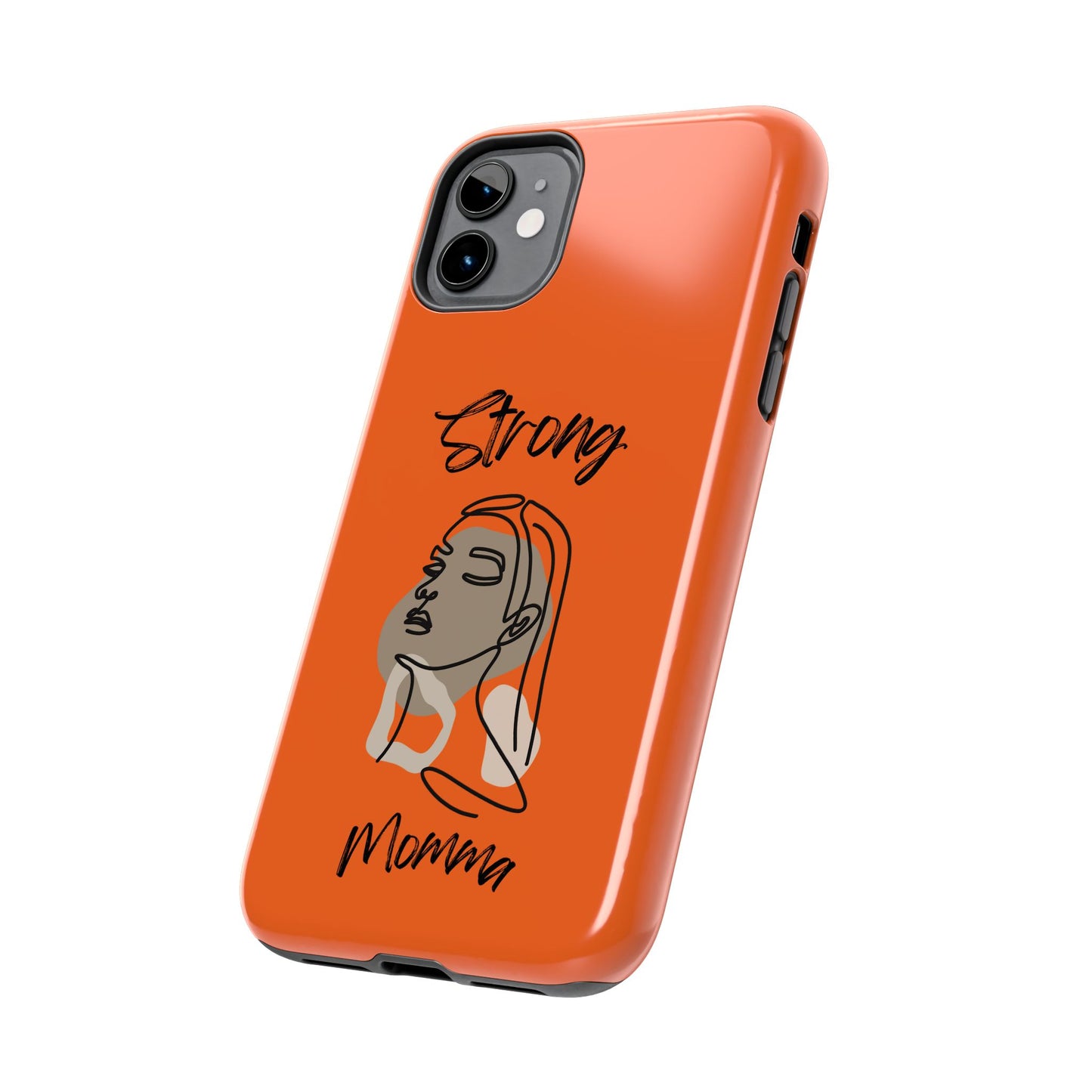 STRONG MOMMA Samsung Galaxy Tough Phone Cases (BL) Orange