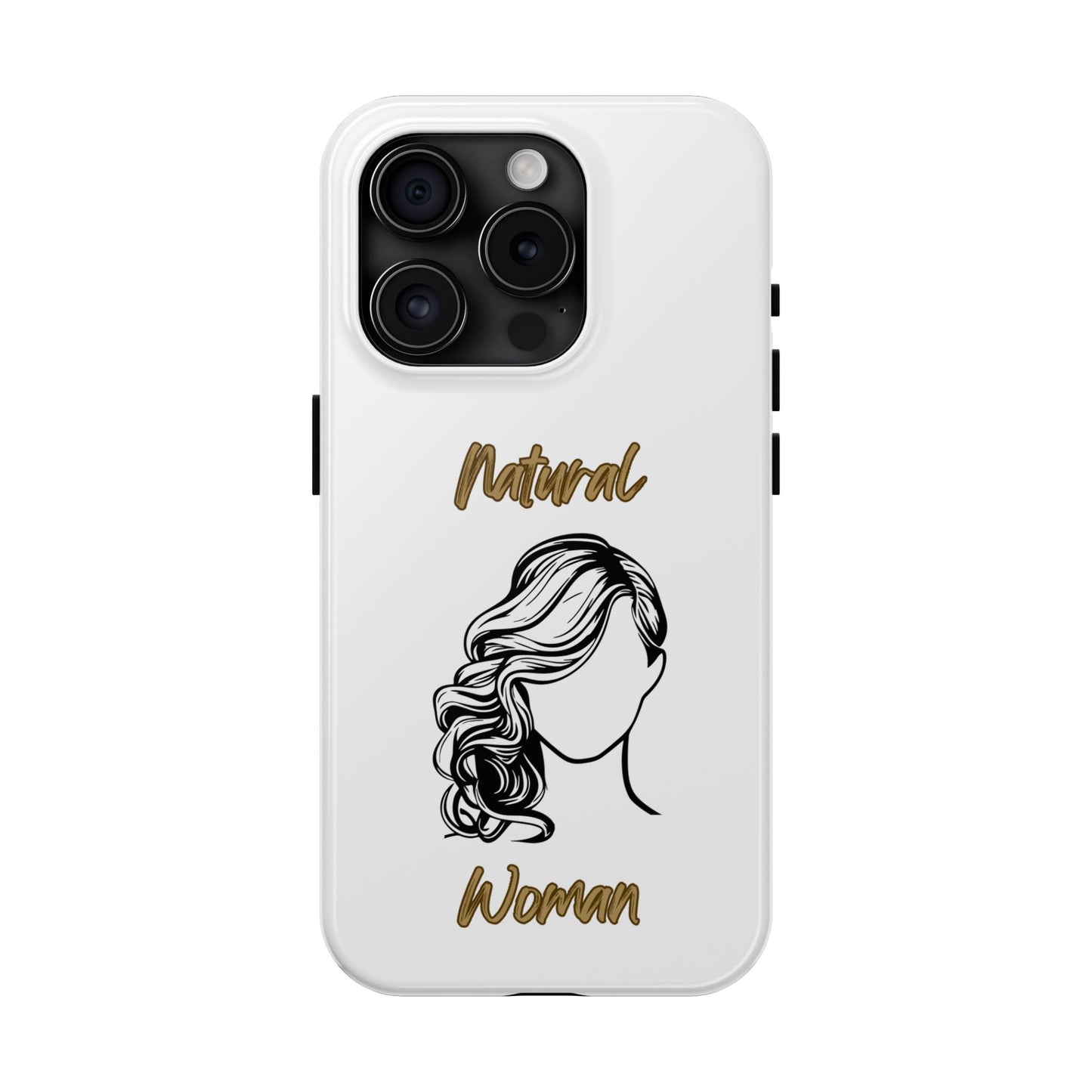 Natural Woman Long Curl (BL)Tough Phone Cases WHITE
