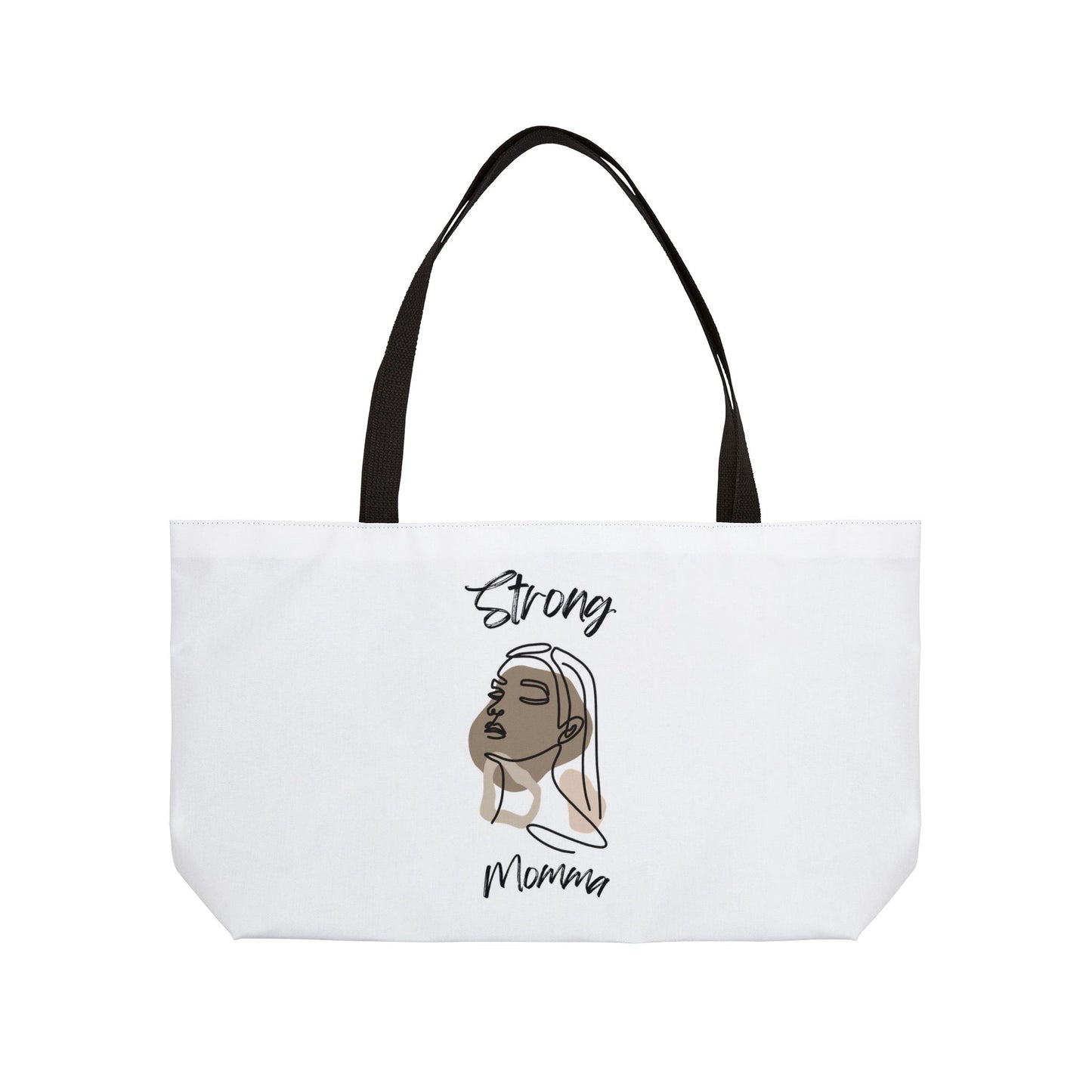 Strong Momma (BL) Weekender Tote Bag WHITE