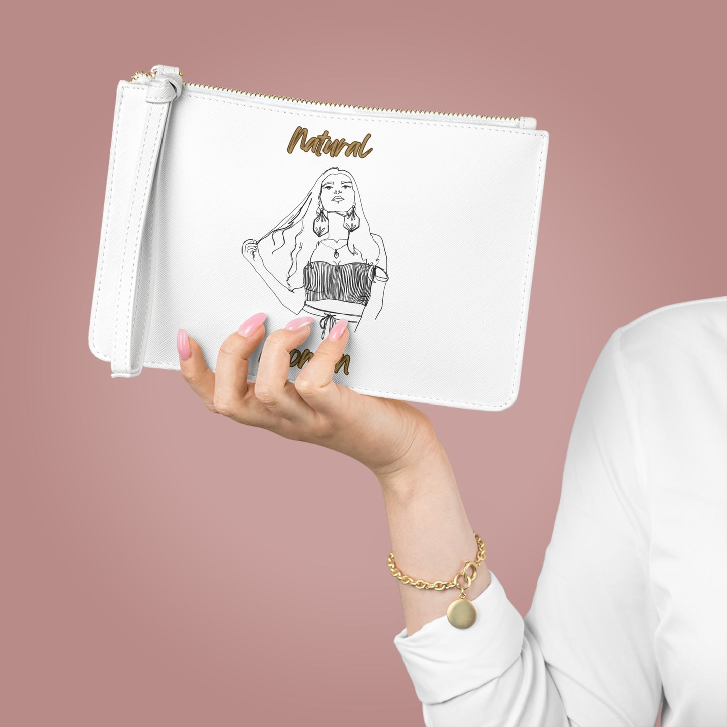 Natural Woman Thinking (BL) Clutch Bag WHITE
