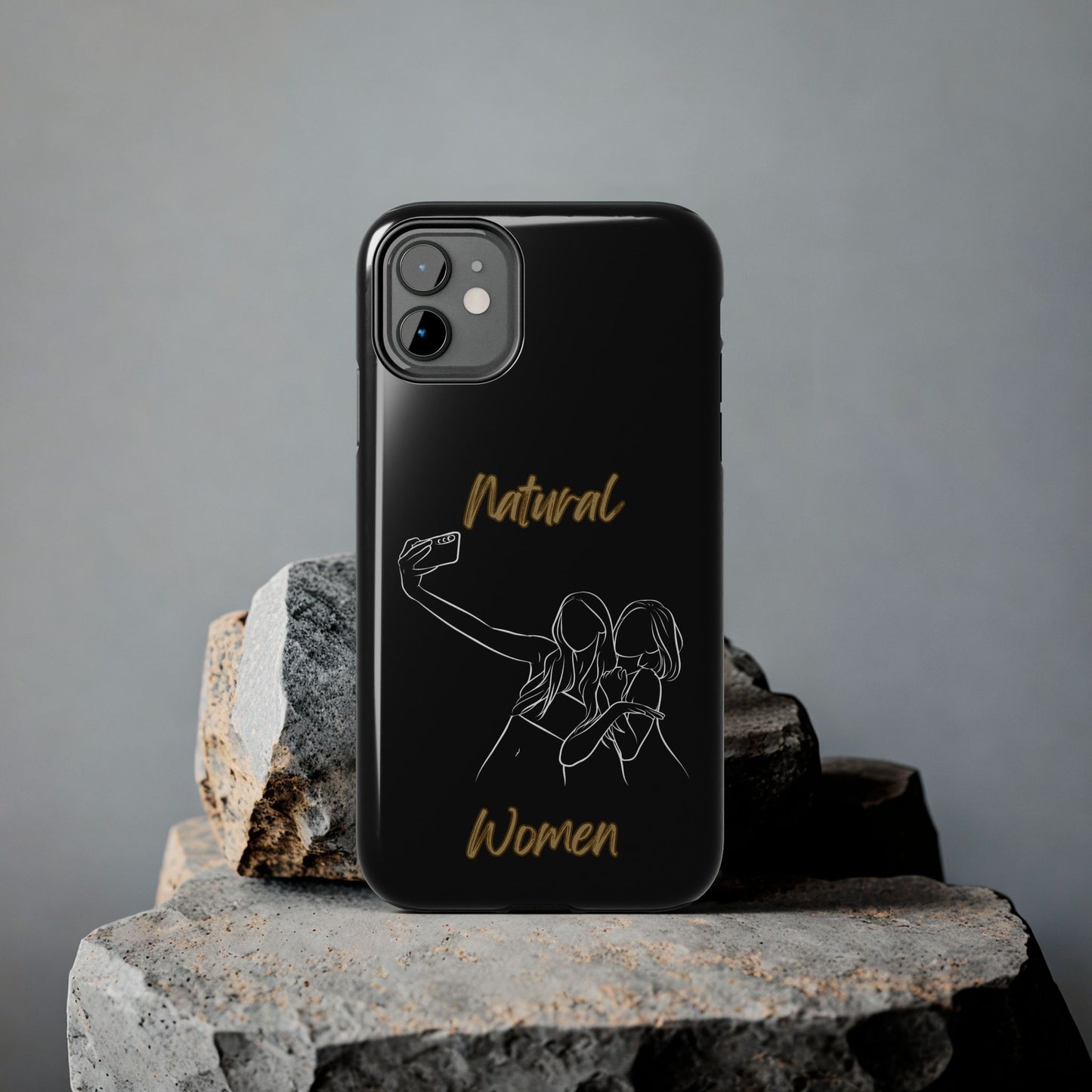Natural Woman Friends Selfie (WL)Tough Phone Cases BLACK