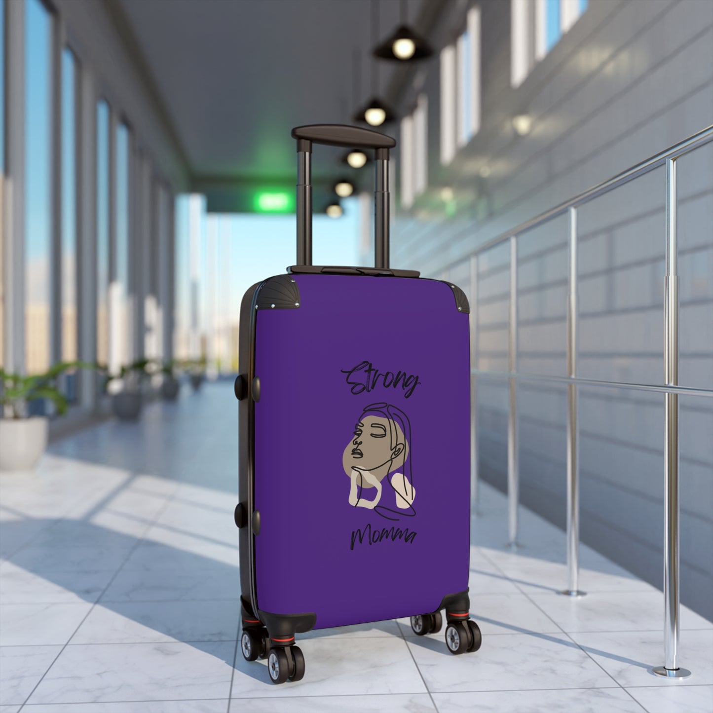 Strong Momma (BL) Luggage Bags PURPLE