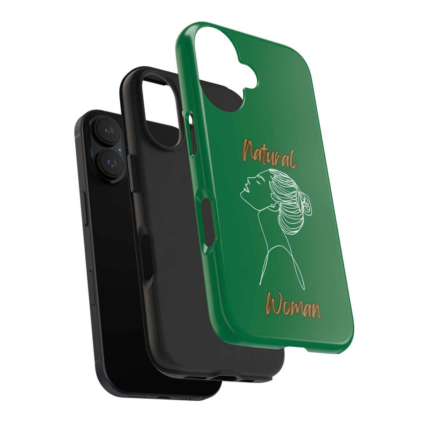 Natural Woman Wet Bun (WL) Tough Phone Cases DARK GREEN