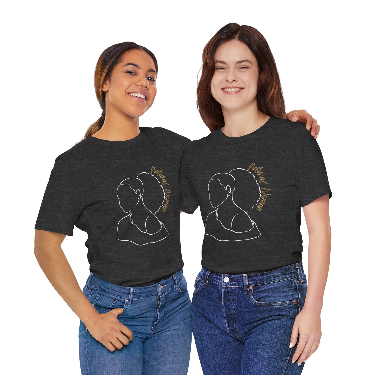 Natural Woman Behind Head Puff (WL) Short Sleeve T-Shirt