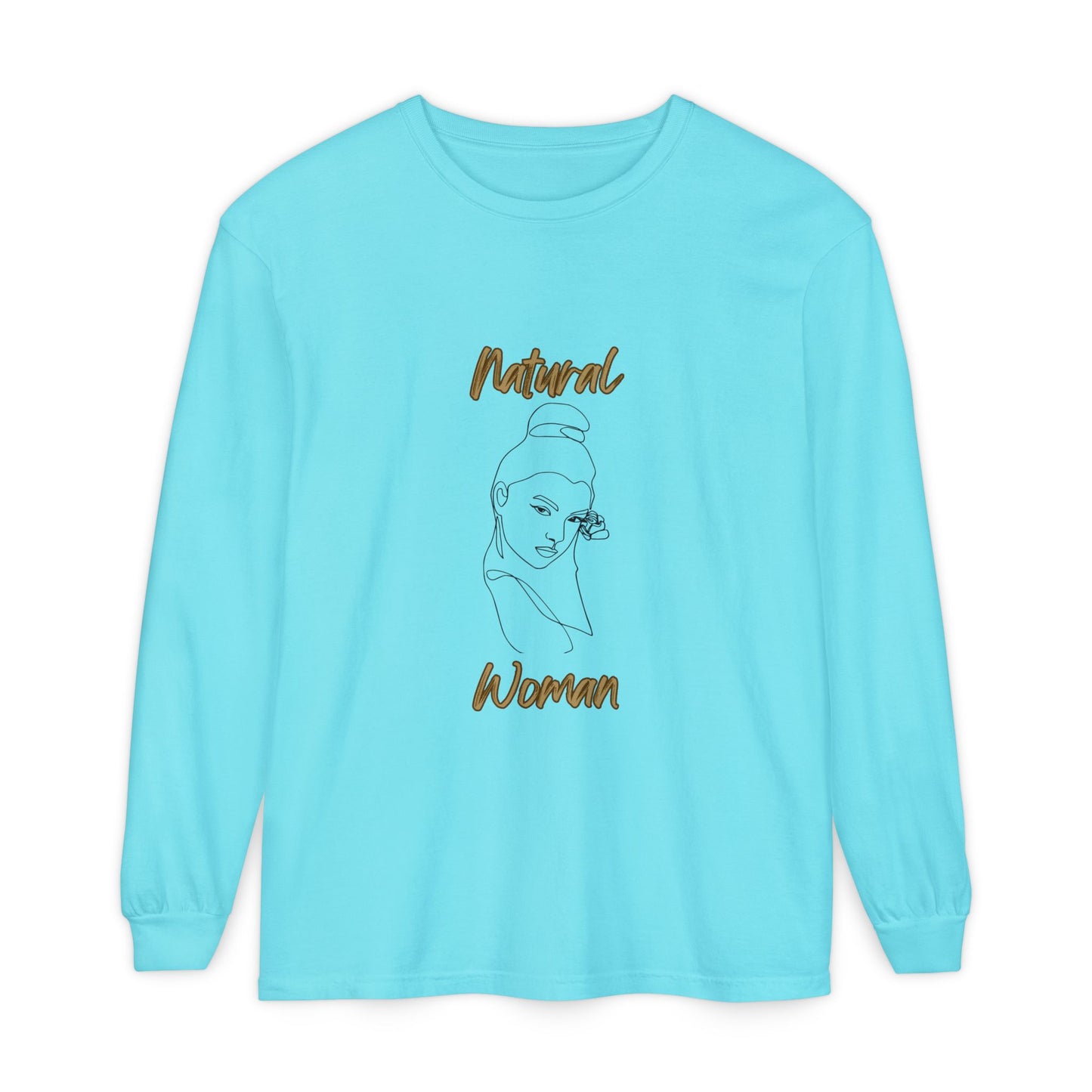 Natural Woman Sassy Bun (BL) Long Sleeve T-Shirt