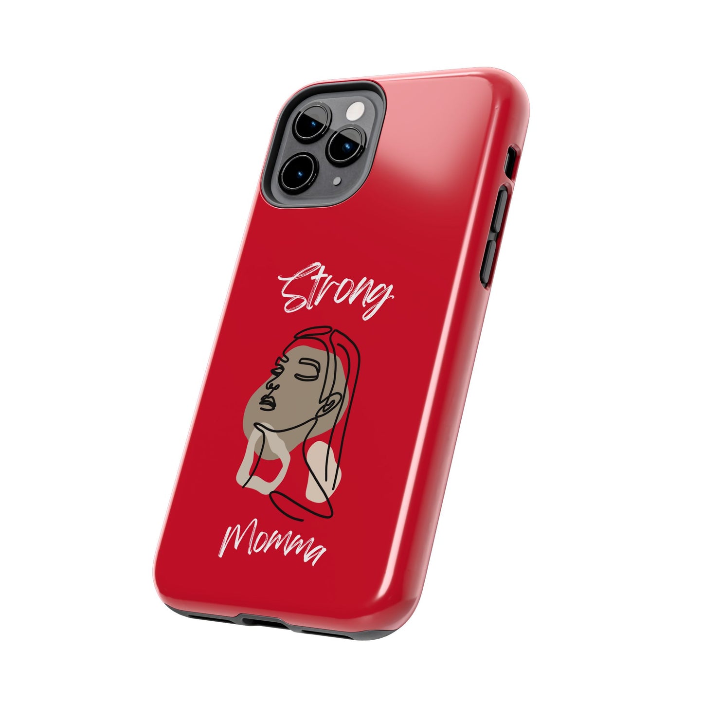 Strong Momma (WL) Tough Phone Cases DARK RED