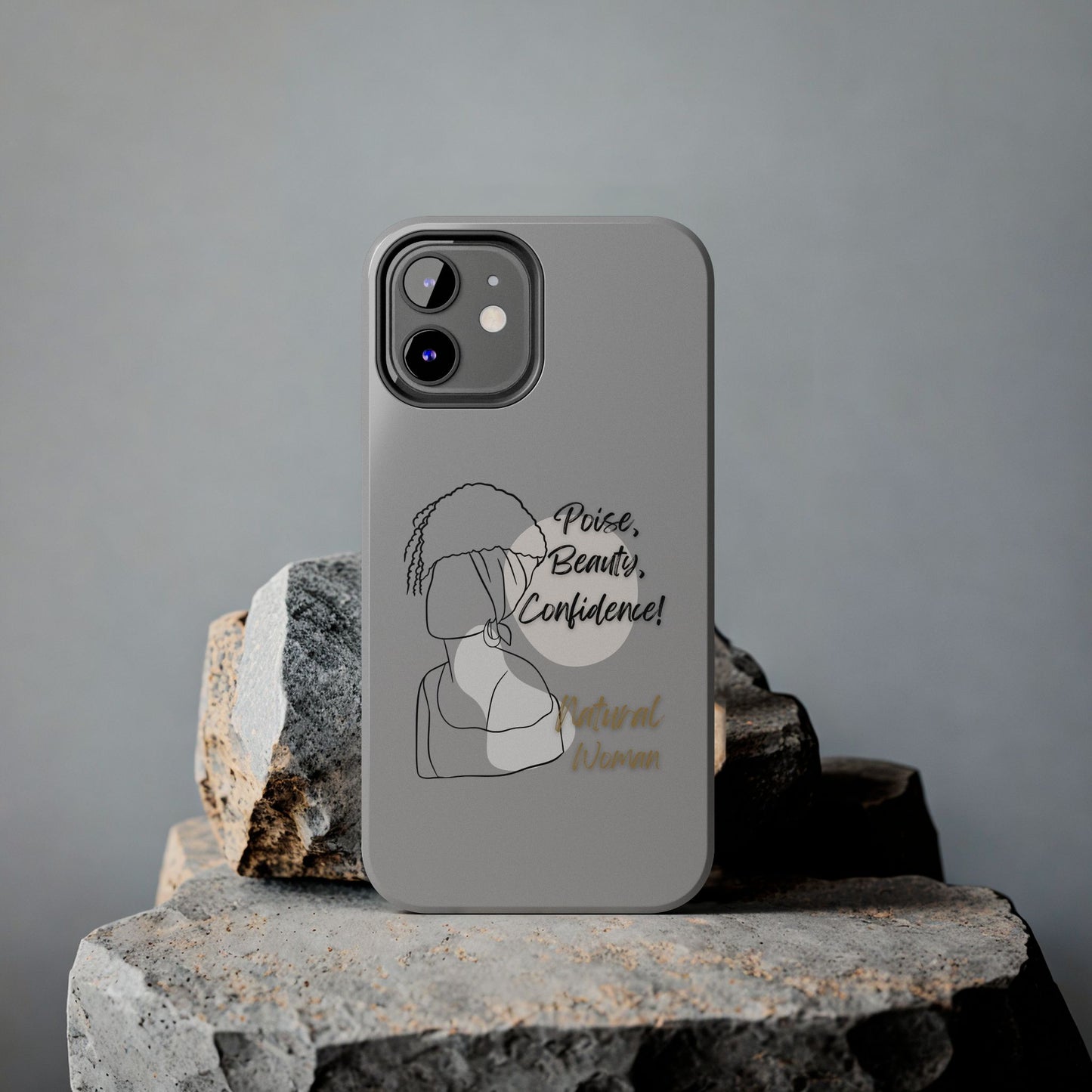 Natural woman Puff (BL)Tough Phone Cases LIGHT GREY