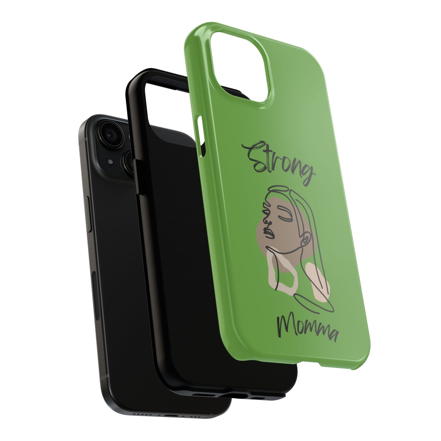 STRONG MOMMA Samsung Galaxy Tough Phone Cases (BL) Green