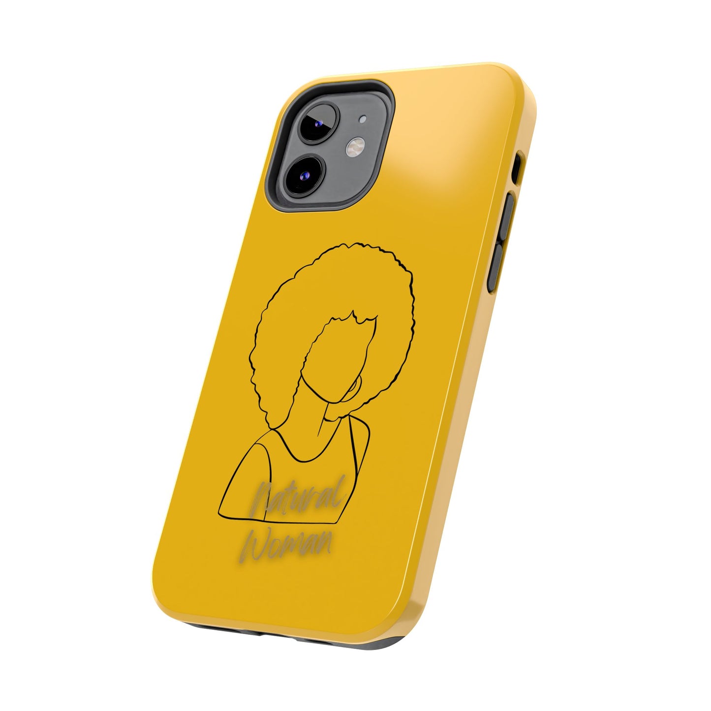 Natural Woman Afro (BL) Tough Phone Case YELLOW