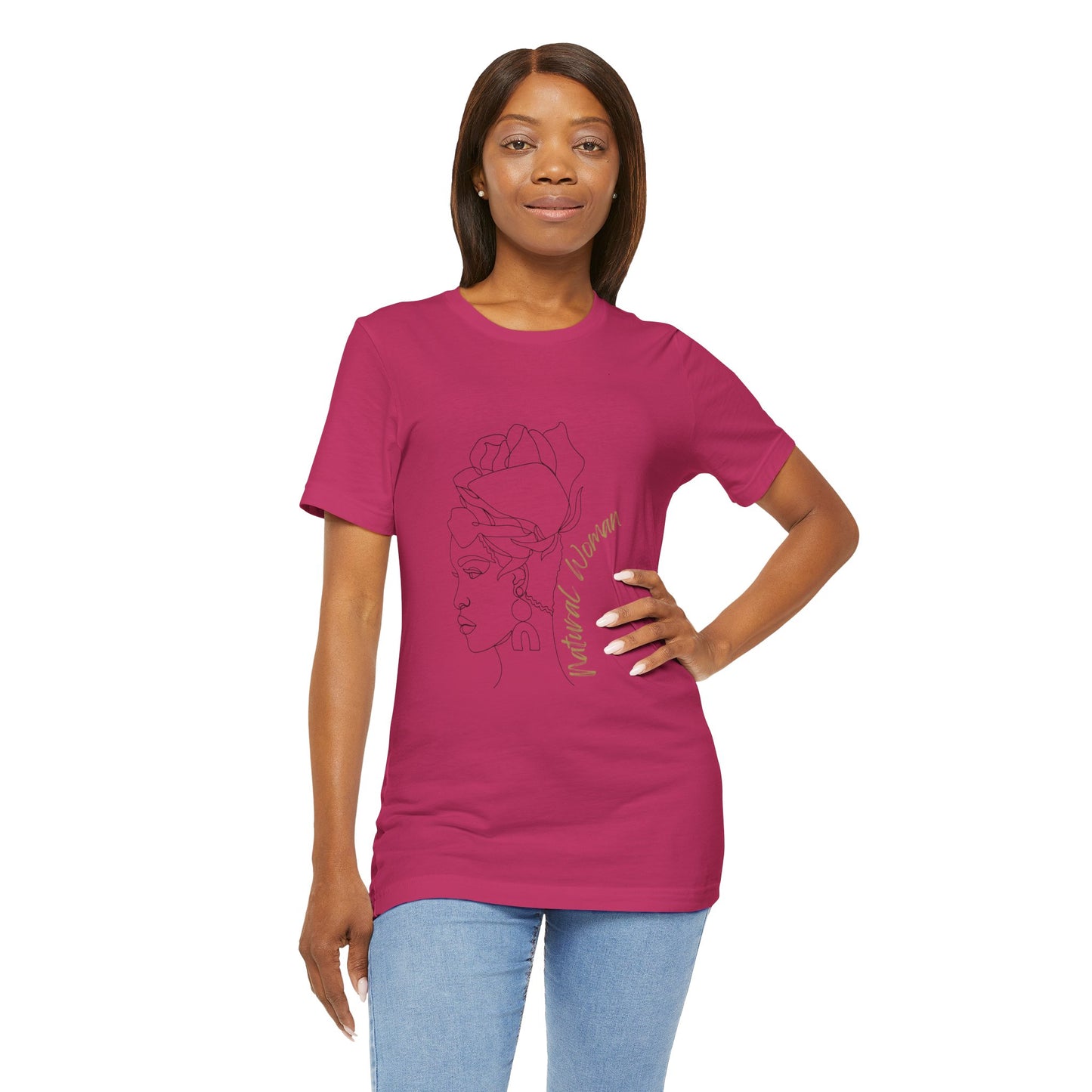Natural Woman Flower Wrap (BL) Short Sleeve T-Shirt