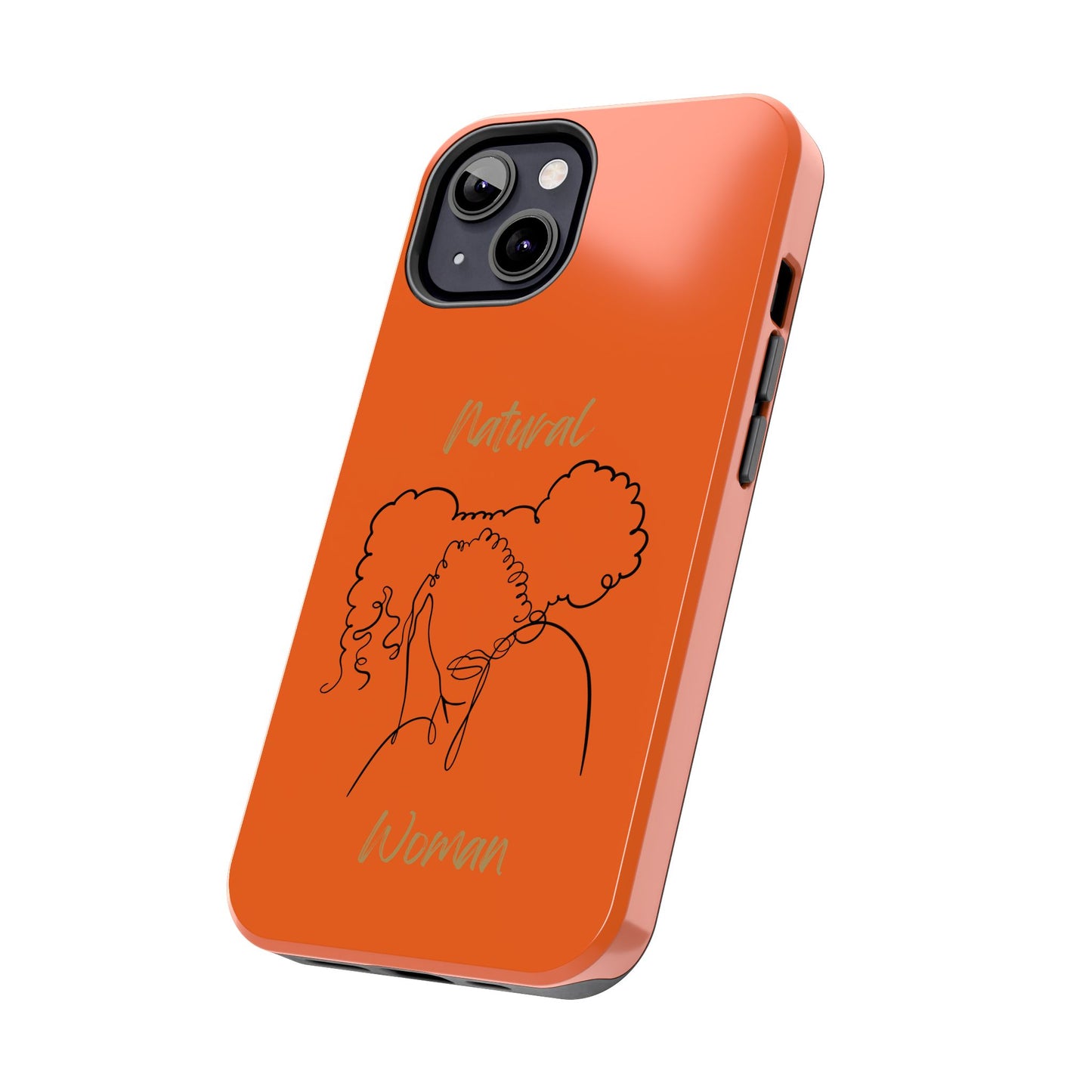 Natural Woman Twin Puffs (BL) Tough Phone Cases ORANGE
