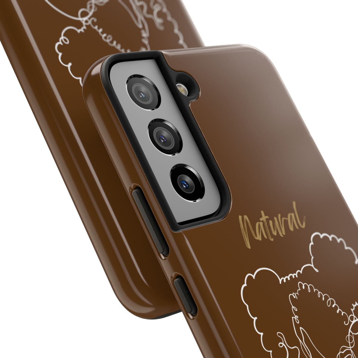 Natural Woman Twin Puffs (WL)Tough Phone Cases BROWN