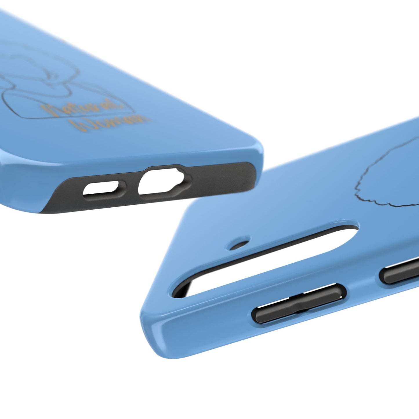 Natural Woman Afro (BL)Tough Phone Cases LIGHT BLUE