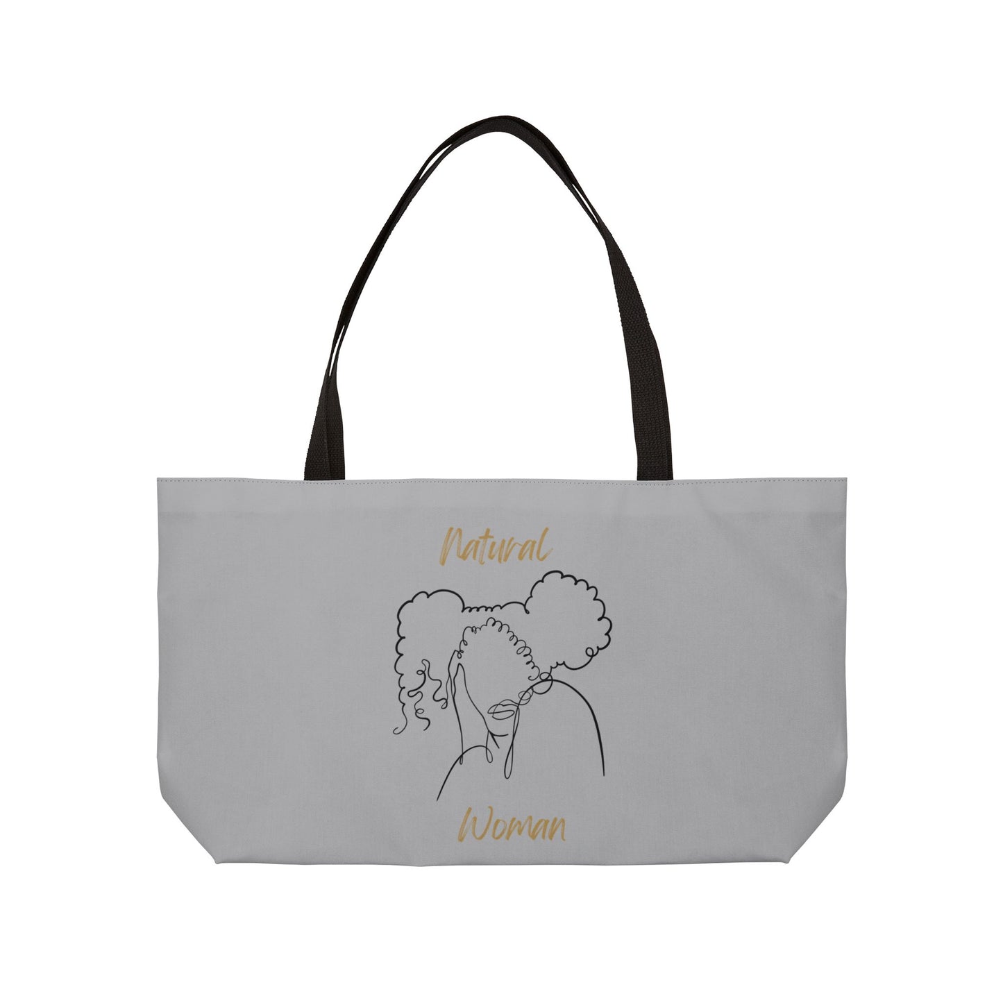 Natural Woman Twin Puffs (BL) Weekender Tote Bag LIGHT GREY