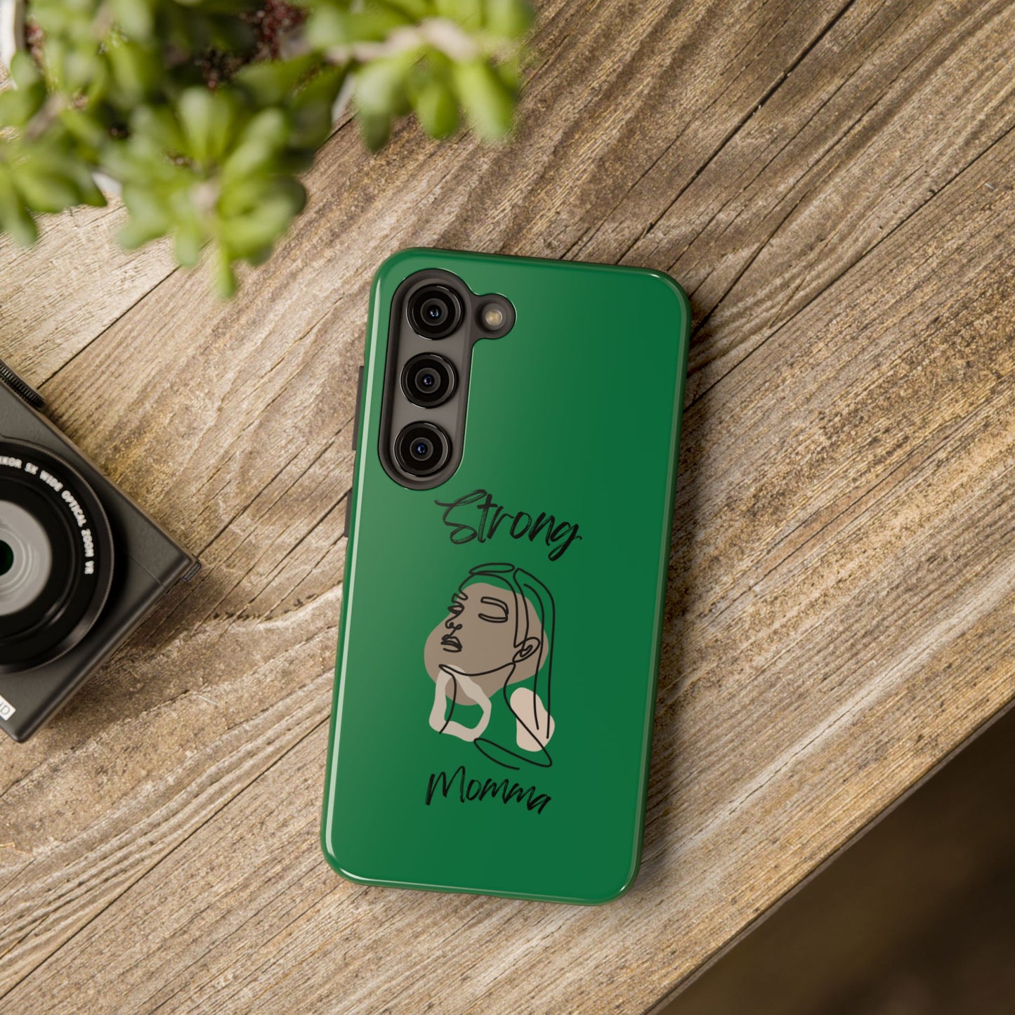 STRONG MOMMA Samsung Galaxy Tough Phone Cases (BL) Dark Green