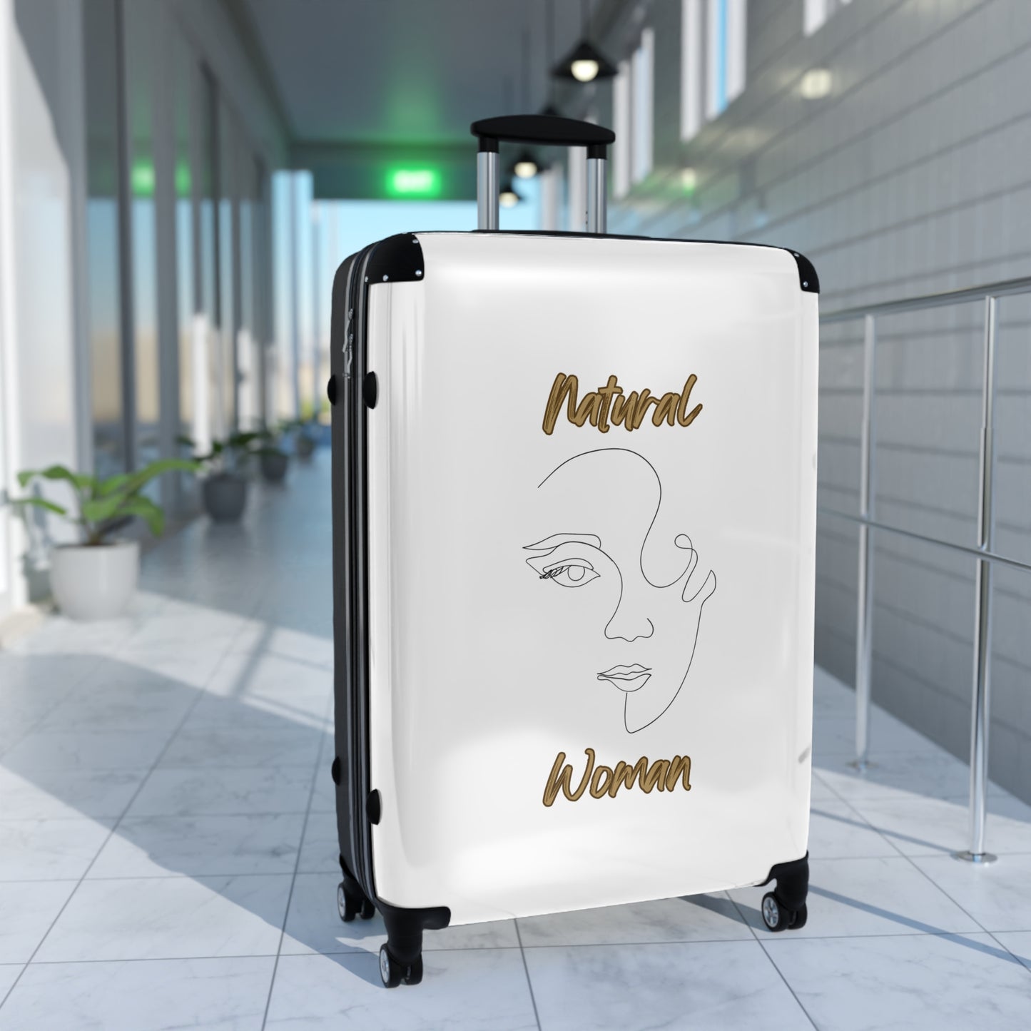 Natural Woman Looking (BL) Suitcase WHITE