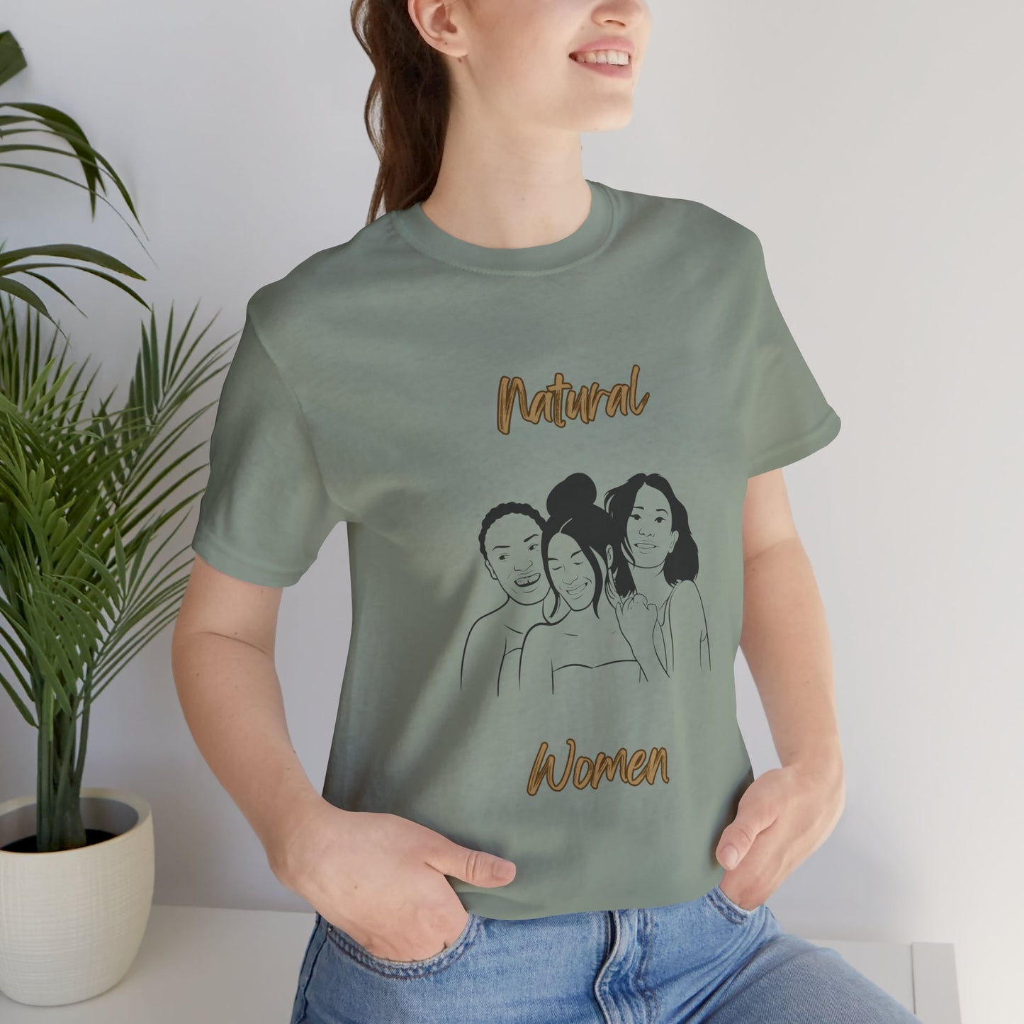 Natural Woman Laughing Friends (BL) Short Sleeve T-Shirt