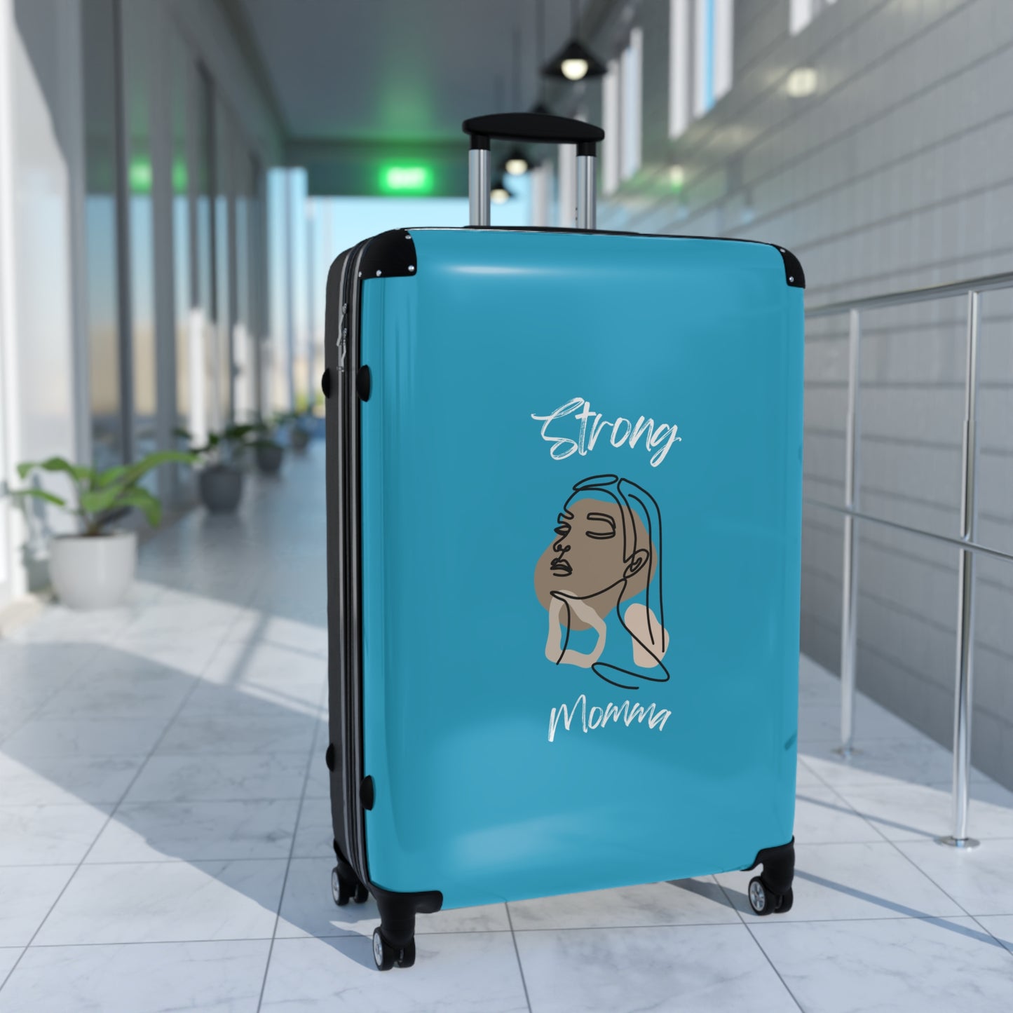 Strong Momma (WL) Luggage Bags TURQUOISE