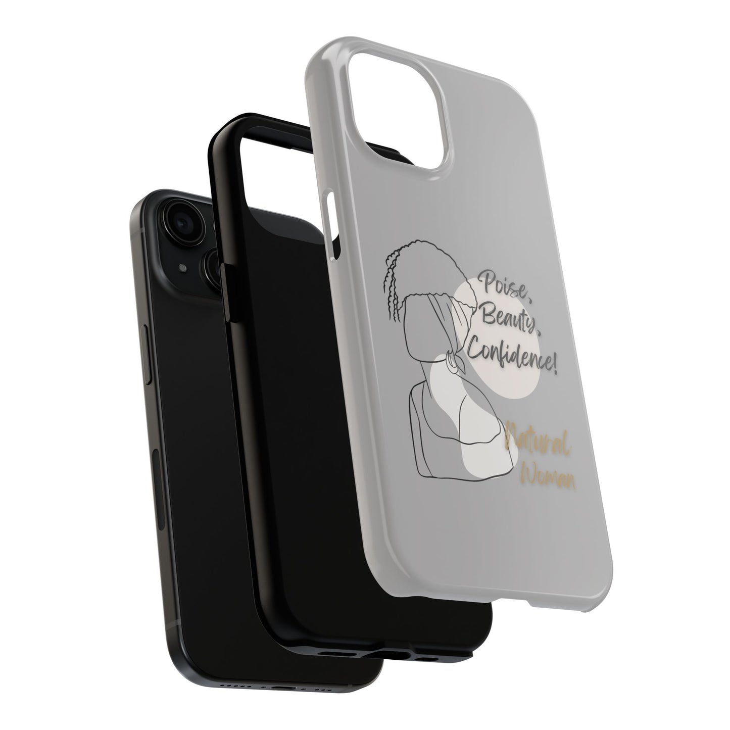 Natural woman Puff (BL)Tough Phone Cases LIGHT GREY