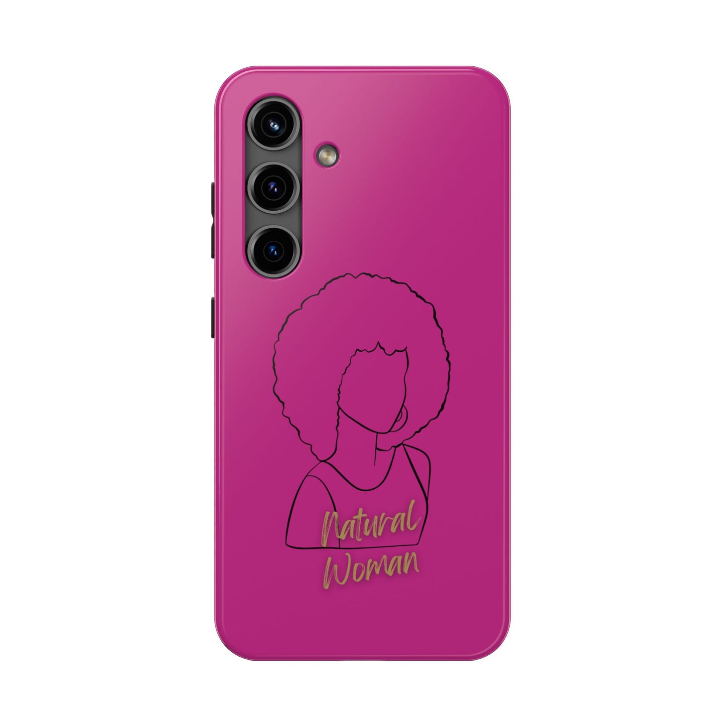 Natural Woman Afro (BL)Tough Phone Cases PINK