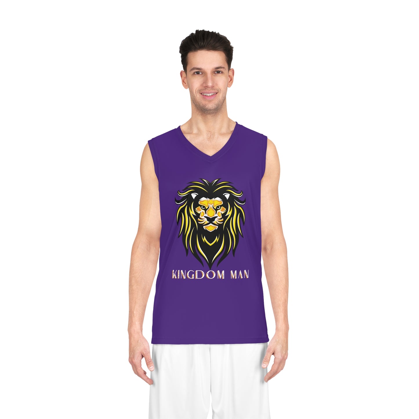 Kingdom Man (Gold) Basketball Jersey PURPLE