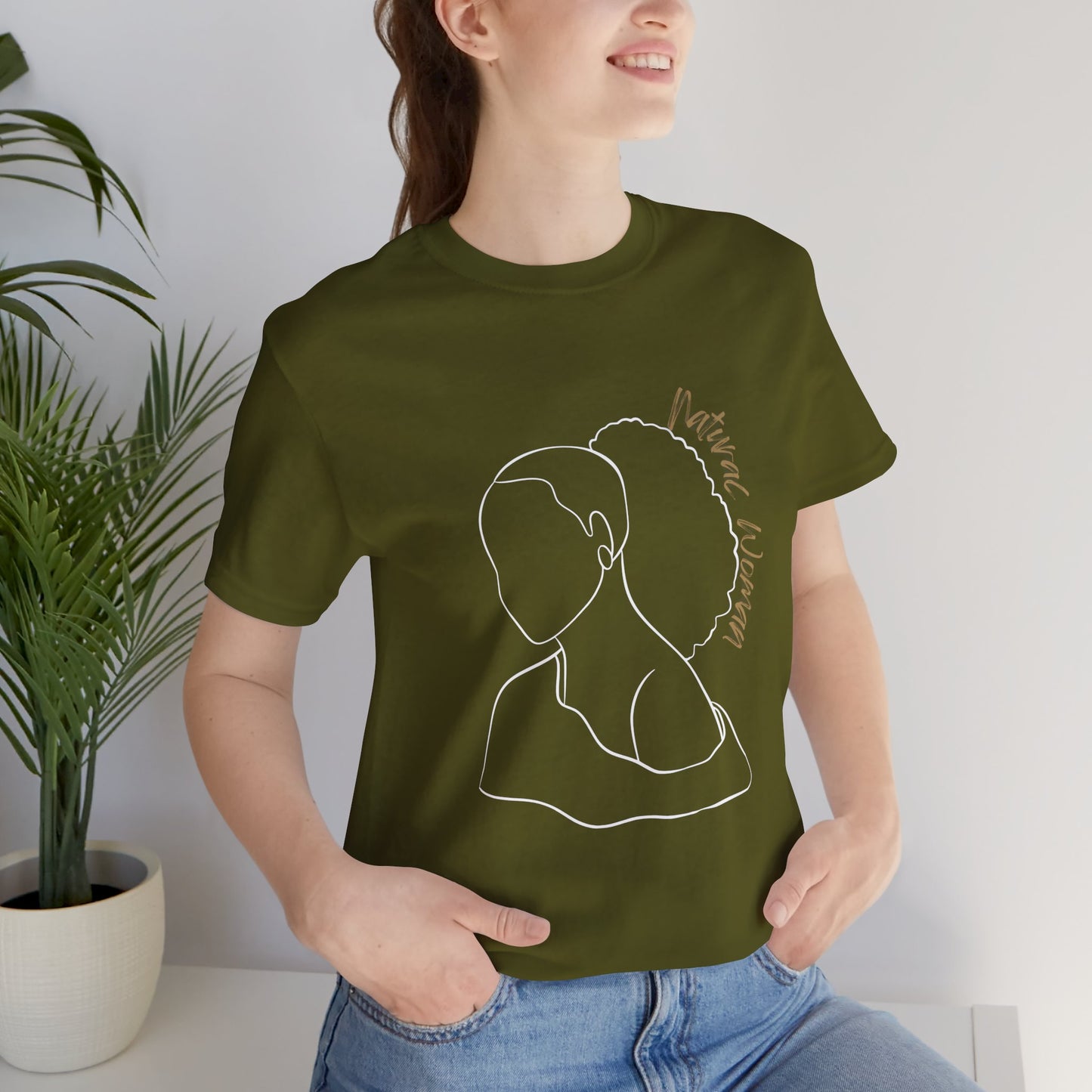 Natural Woman Behind Head Puff (WL) Short Sleeve T-Shirt