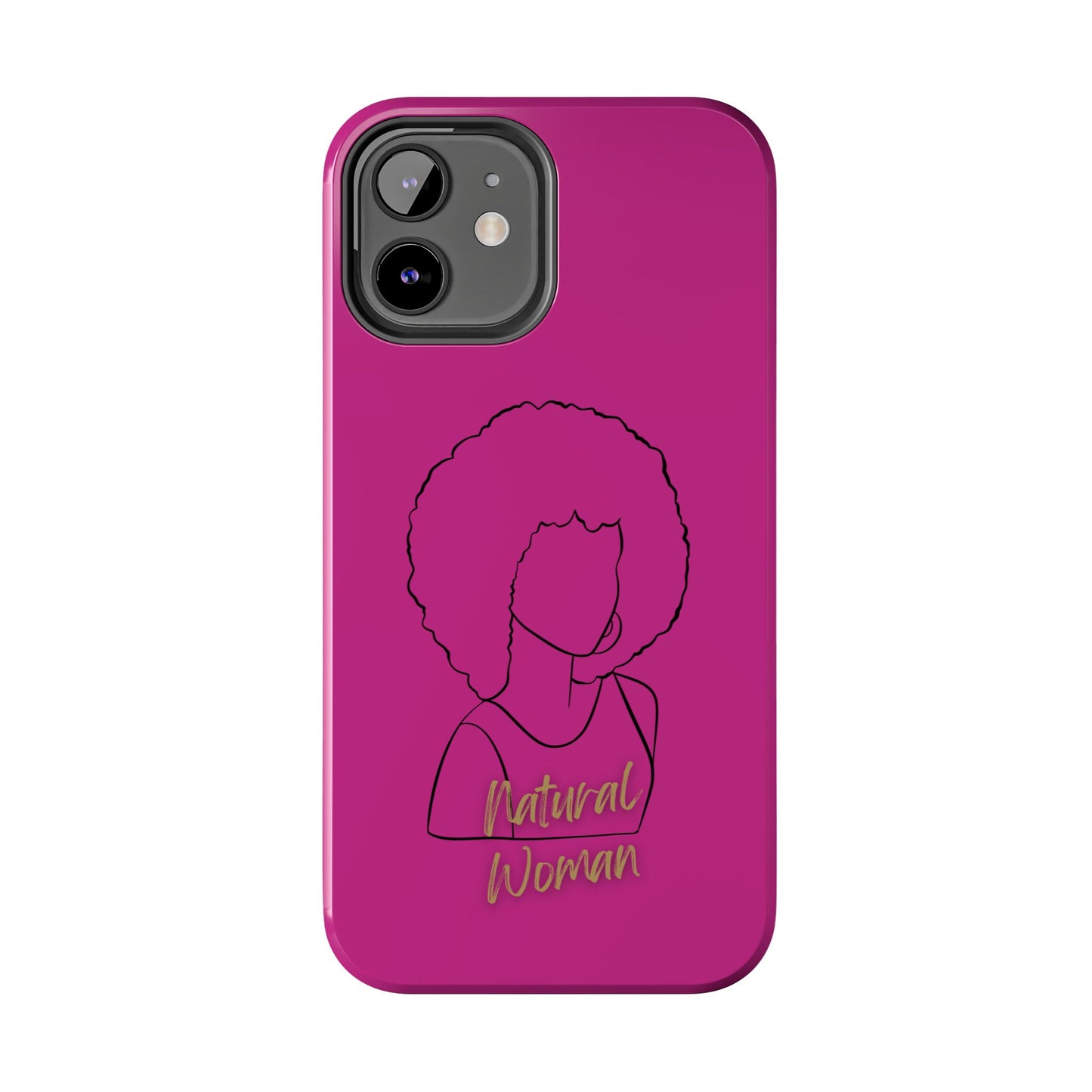Natural Woman Afro (BL)Tough Phone Cases PINK