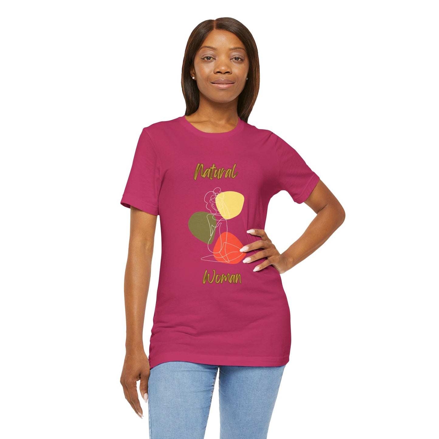 Natural Woman Colorful Pose (WL) Short Sleeve T-Shirt
