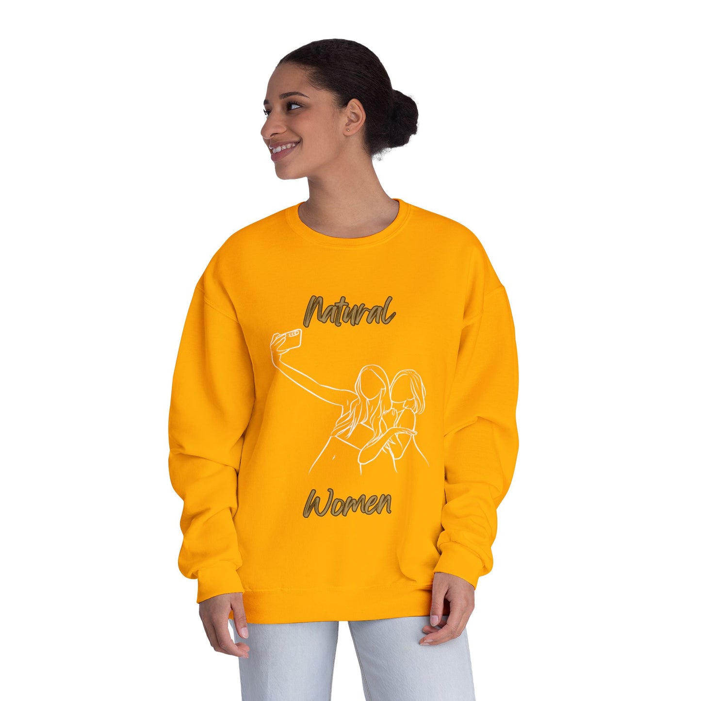 Natural Women Friends Selfie (WL) Crewneck Sweatshirt