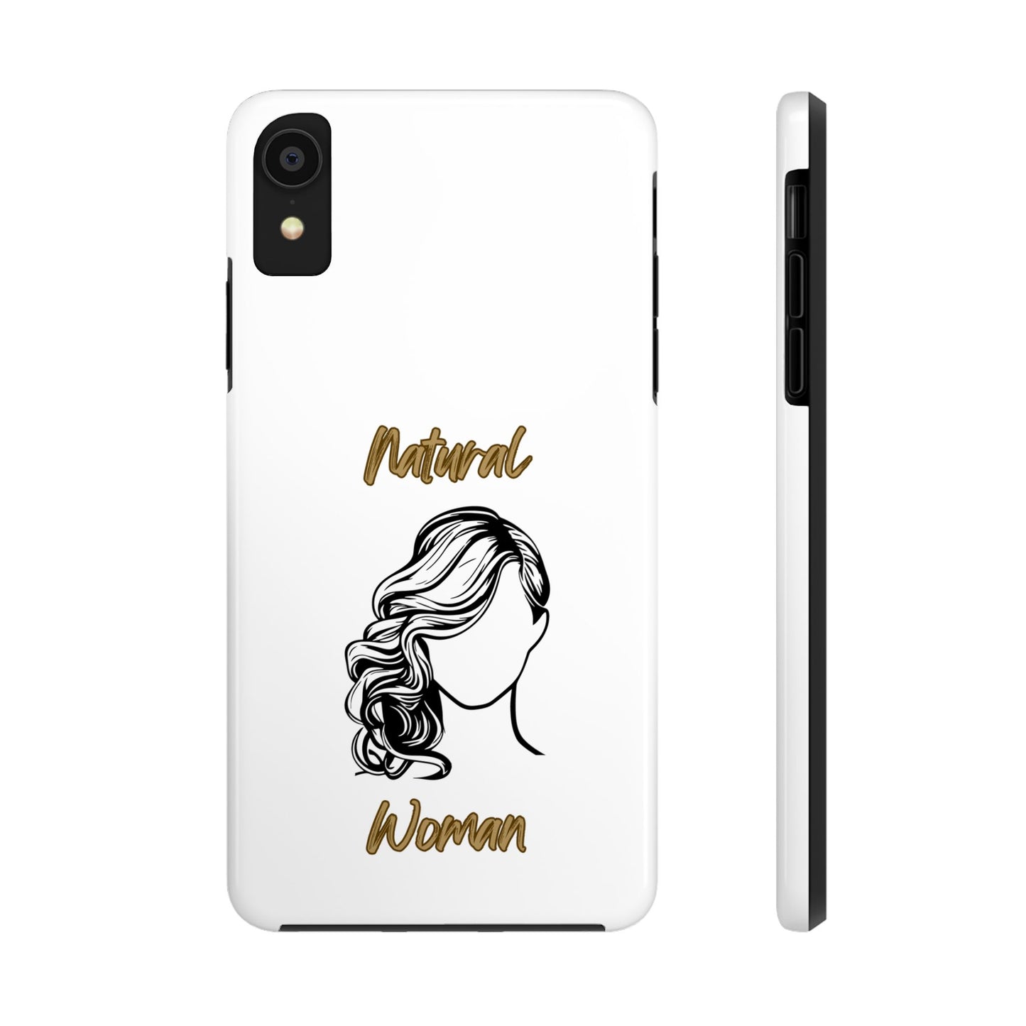 Natural Woman Long Curl (BL)Tough Phone Cases WHITE