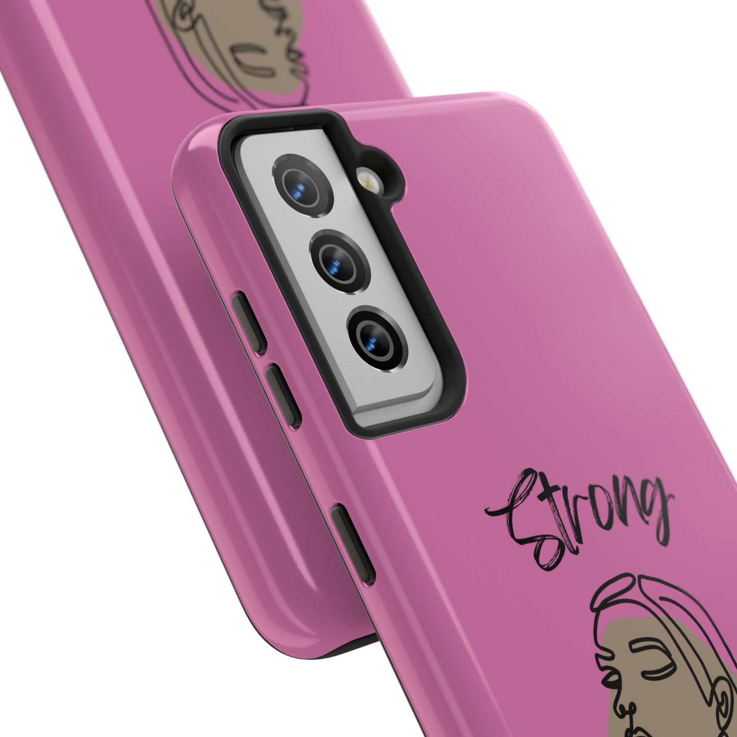 STRONG MOMMA Samsung Galaxy Tough Phone Cases (BL) Light Pink