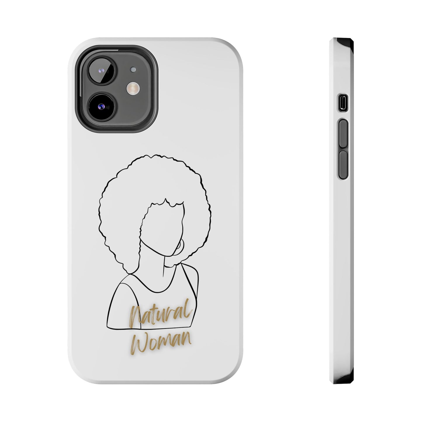 Natural Woman Afro (BL) Tough Phone Case WHITE